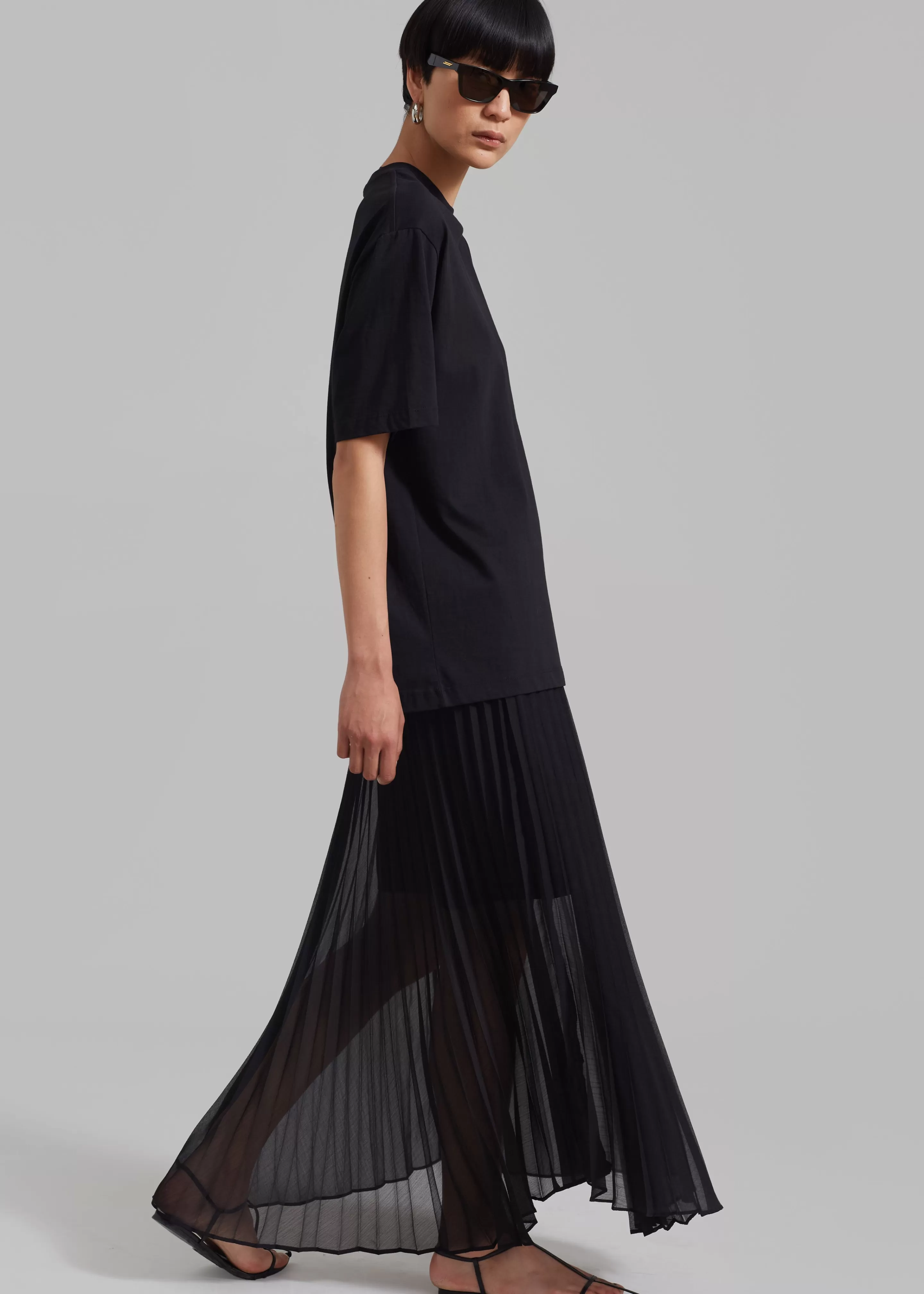 Bottoms | The Frankie Shop Kaya Pleated Maxi Skirt Black