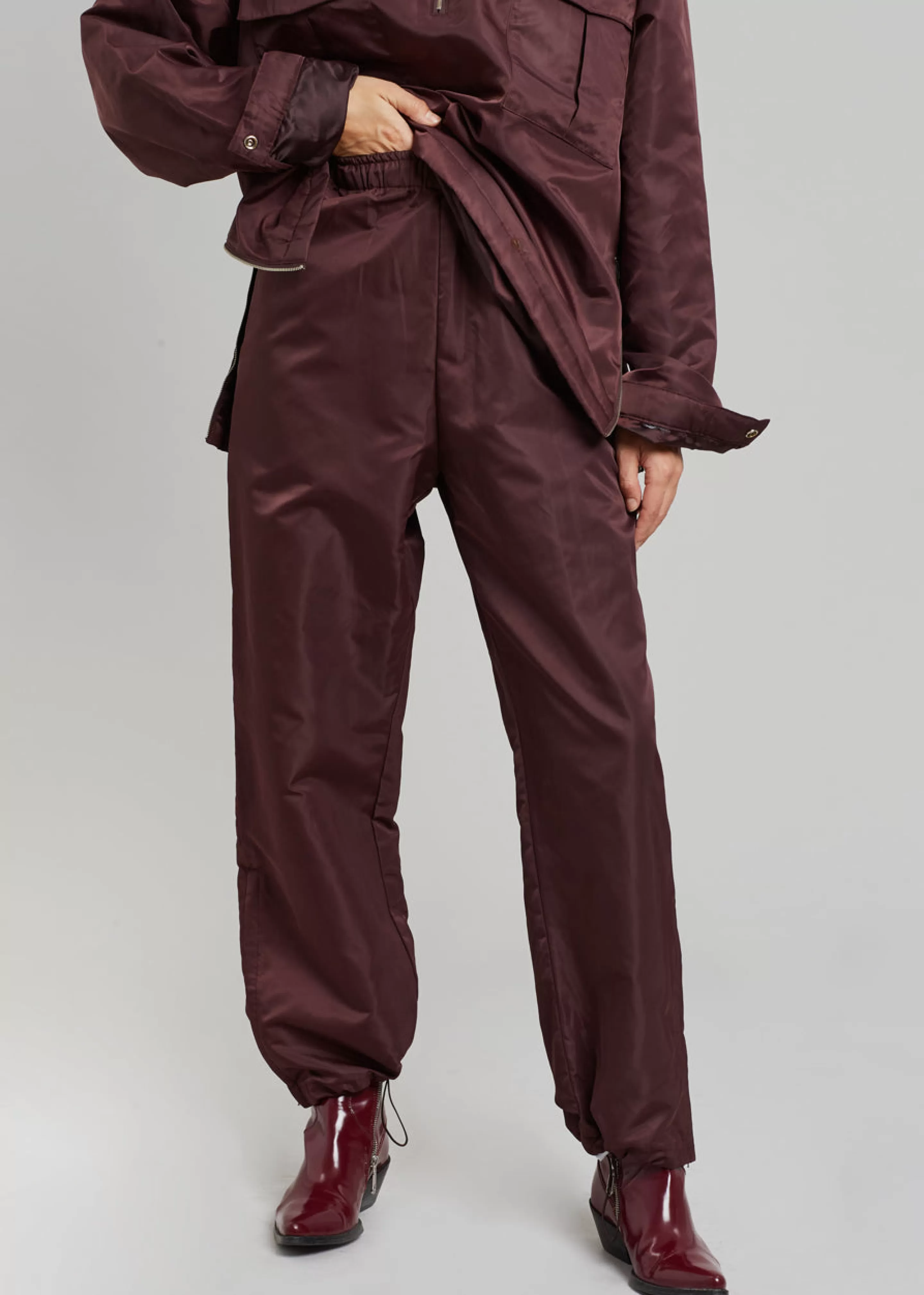 Bottoms | The Frankie Shop Kevin Track Pants Burgundy