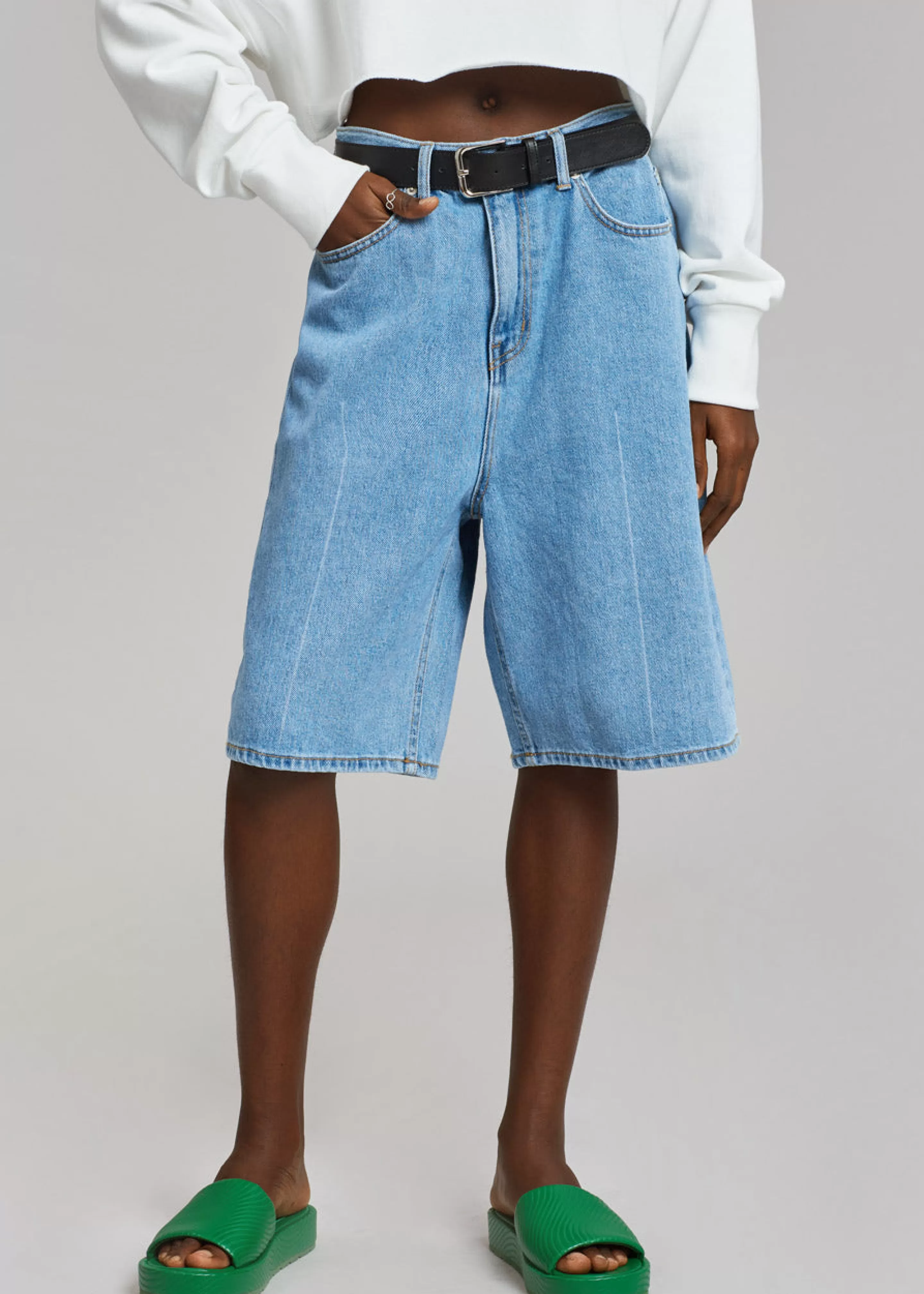 Bottoms | The Frankie Shop Kyra Denim Short Worn Wash