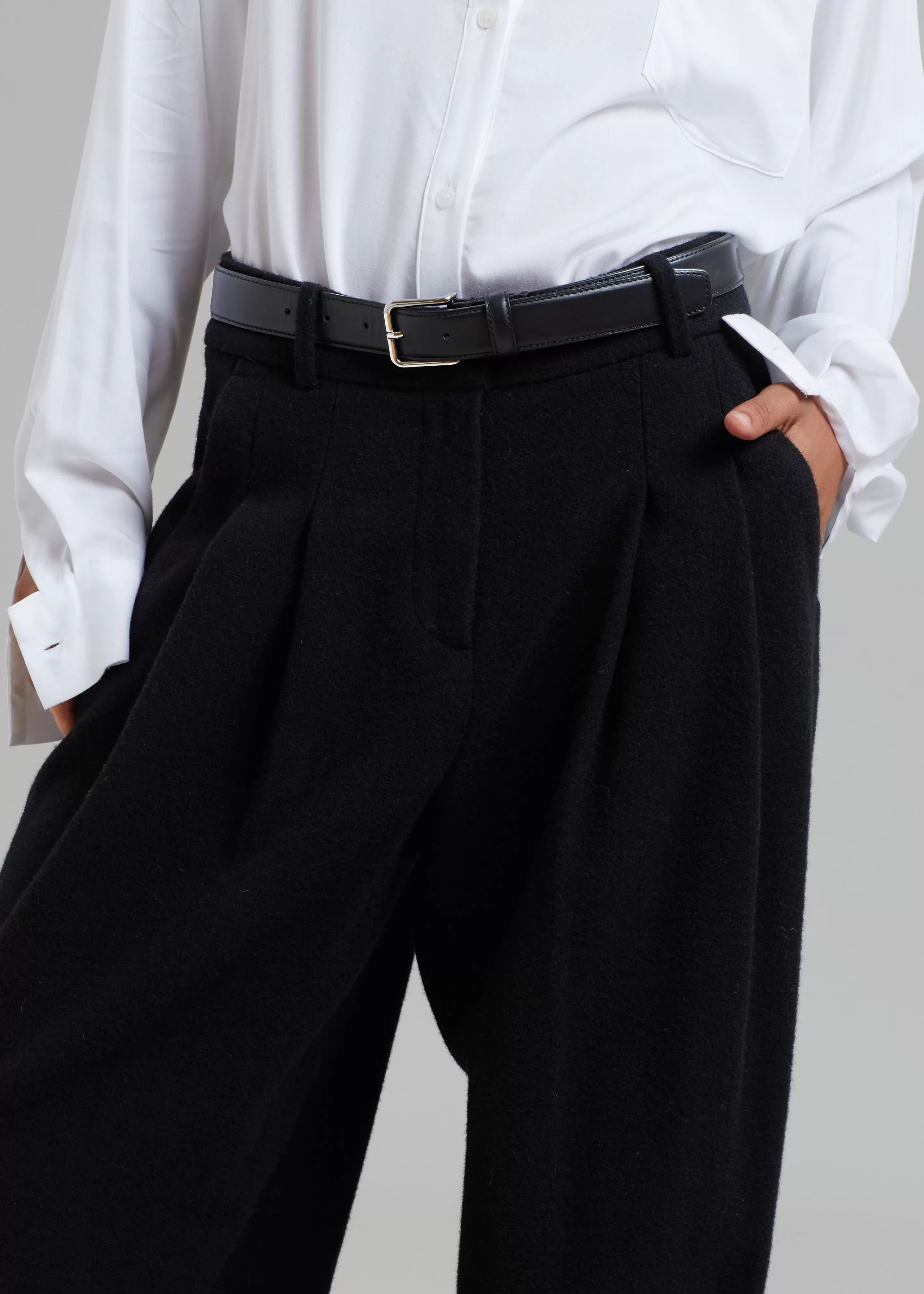 Bottoms | The Frankie Shop Layton Wool Suit Pants Black