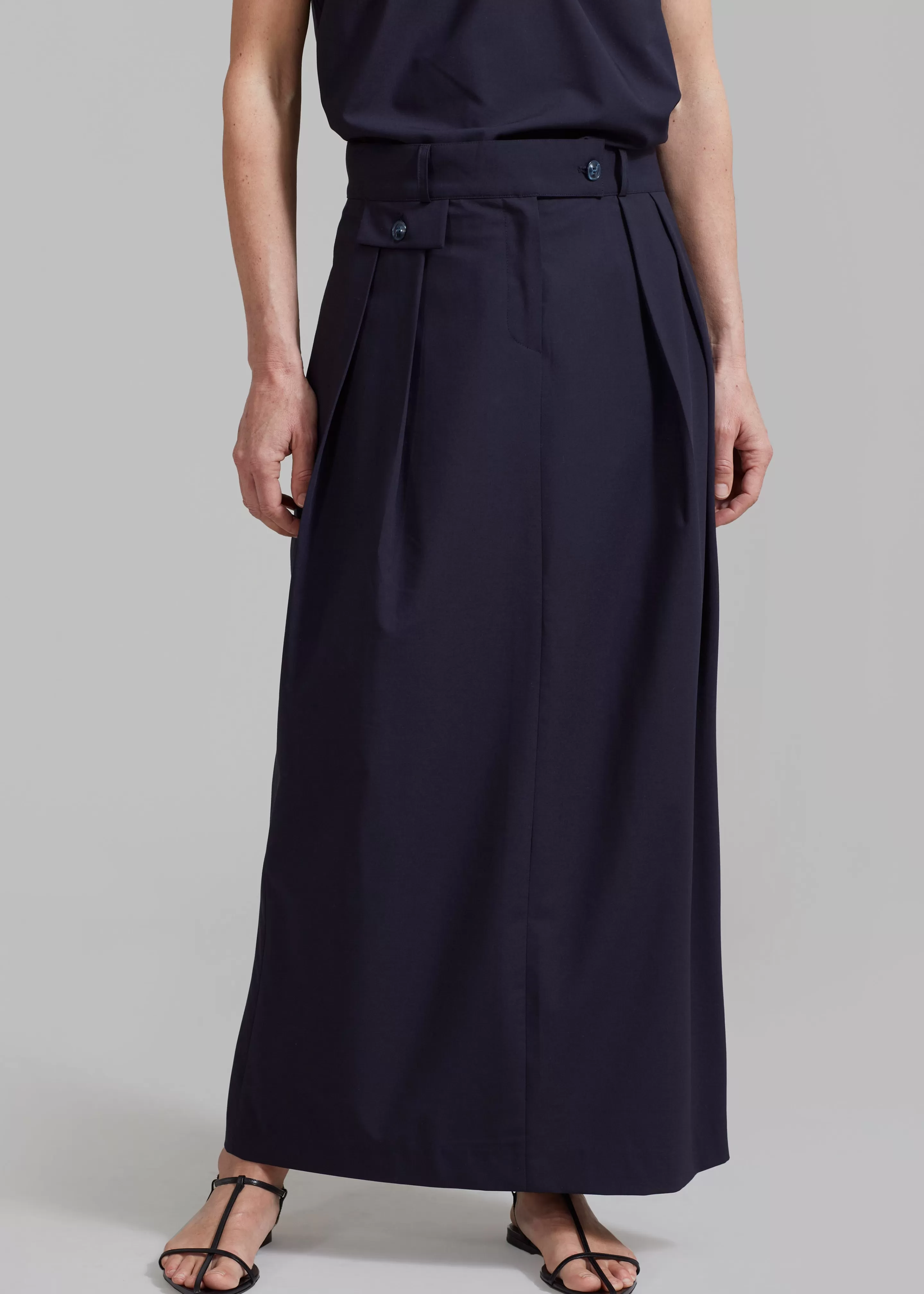 Bottoms | The Frankie Shop Leah Maxi Skirt Navy