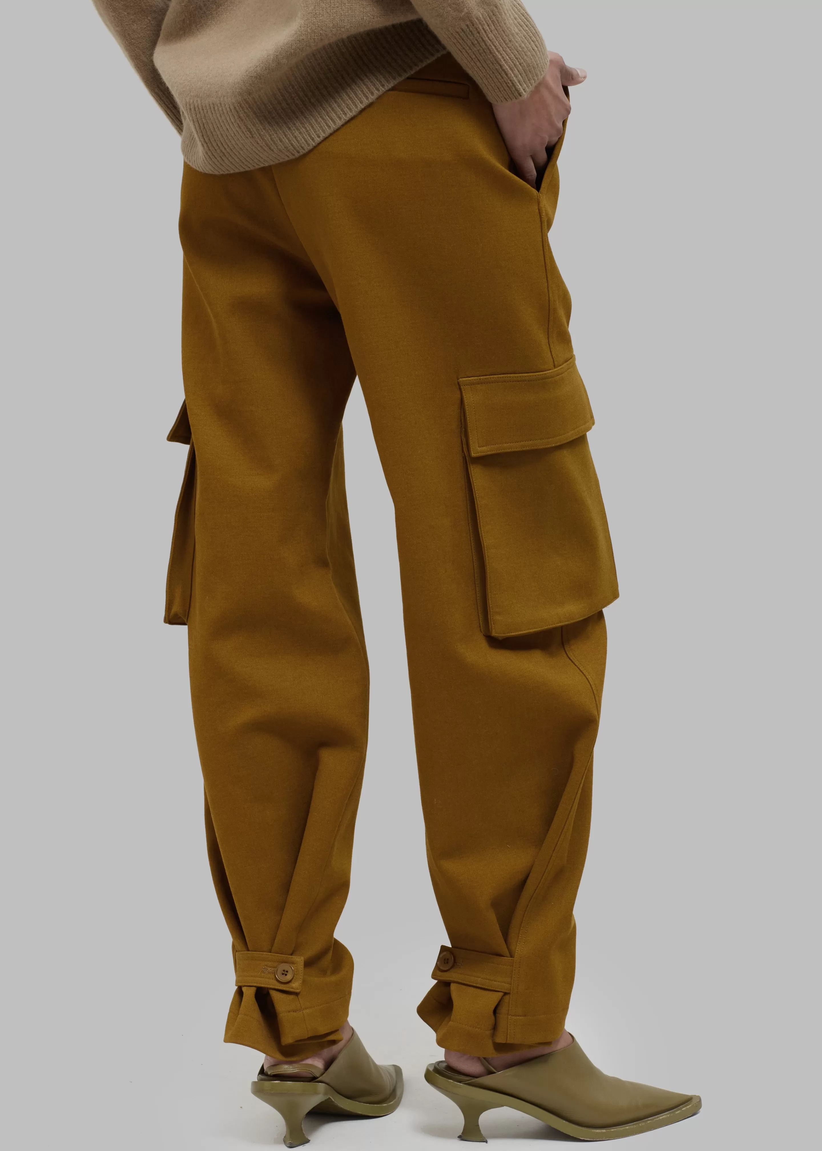 Bottoms | The Frankie Shop Lin Cargo Pants Dark Mustard