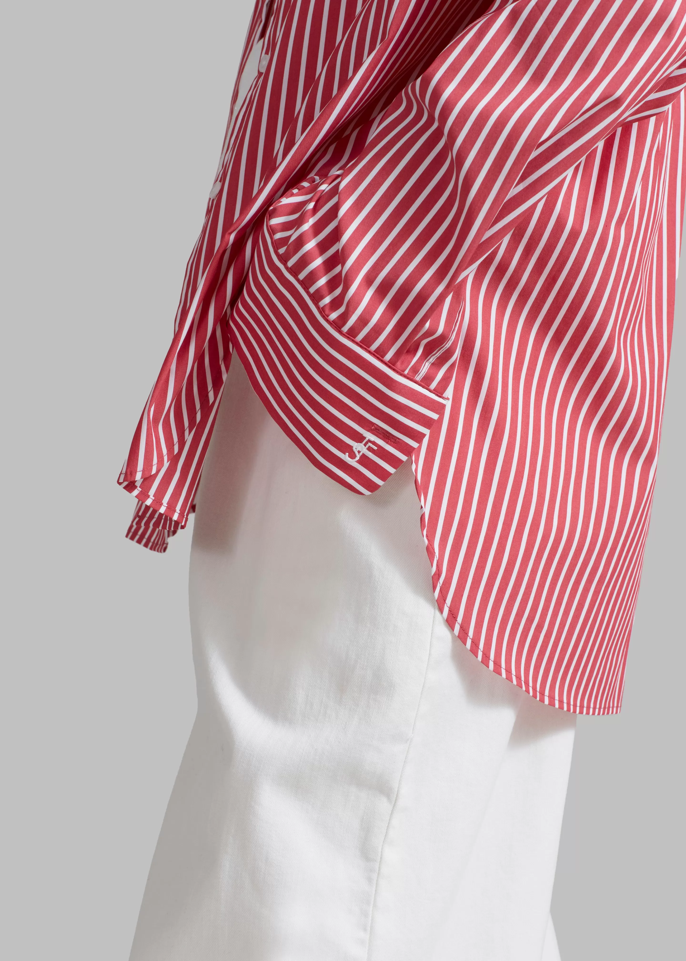 Tops | The Frankie Shop Lui Thin Stripe Shirt Red Stripe