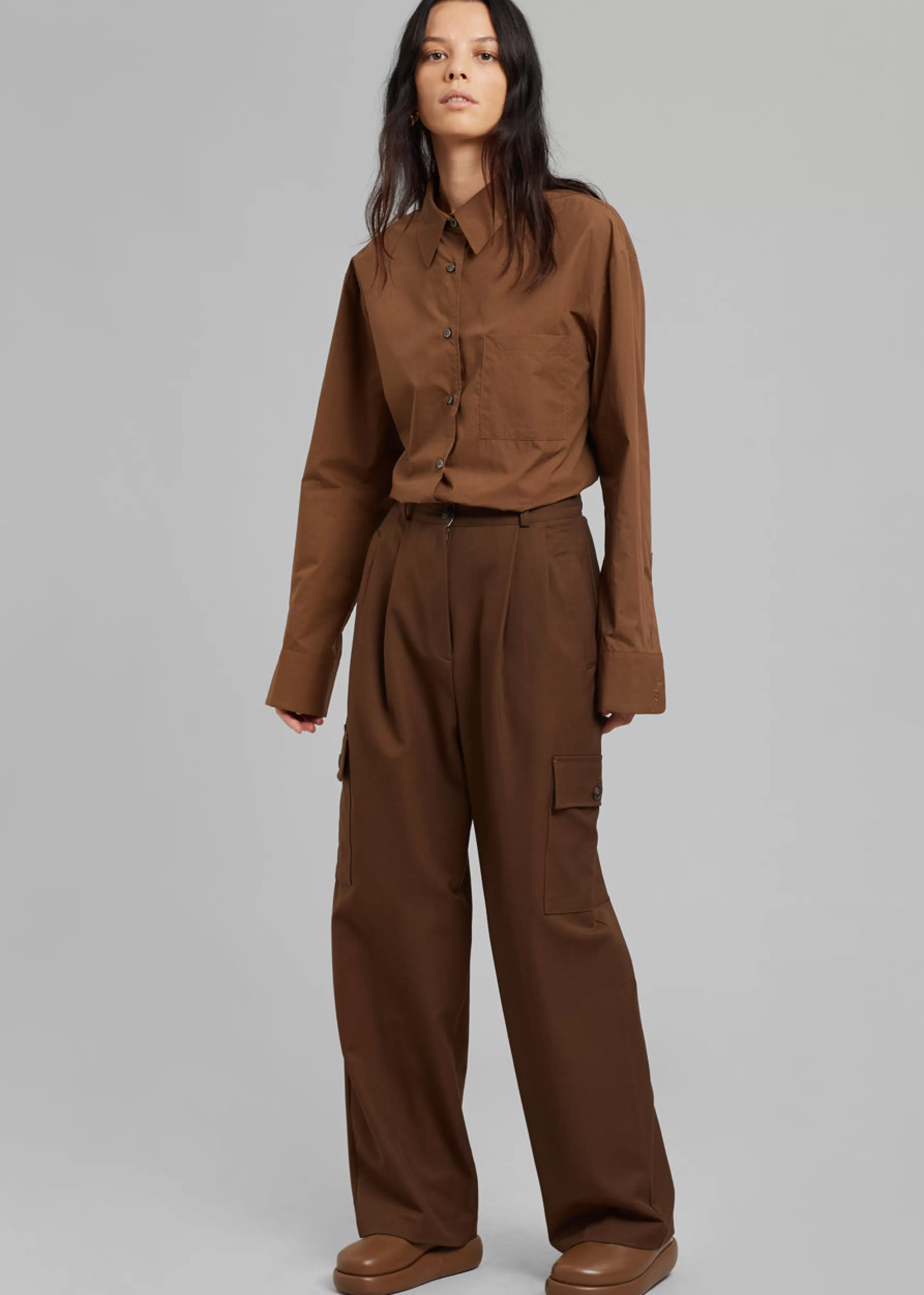 Bottoms | The Frankie Shop Maesa Cargo Pants Brown