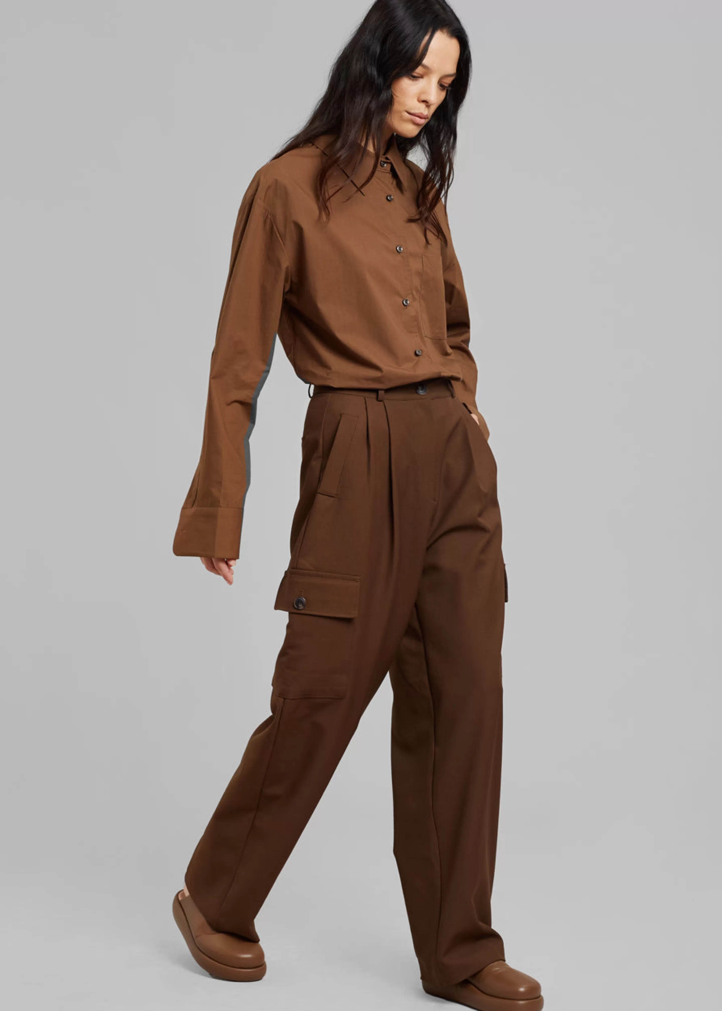 Bottoms | The Frankie Shop Maesa Cargo Pants Brown