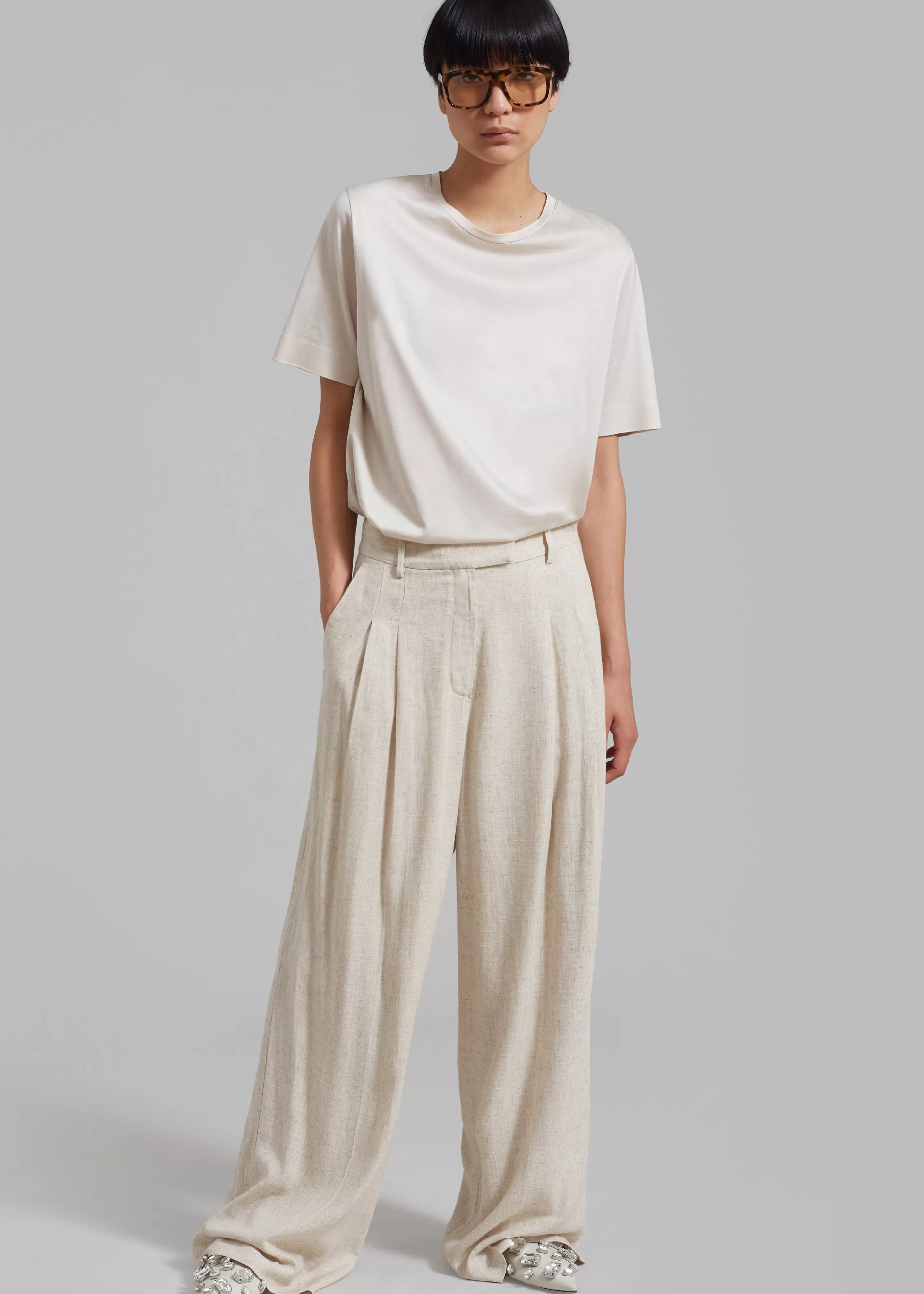 Bottoms | The Frankie Shop Malene Birger Cymbaria Pants Undyed