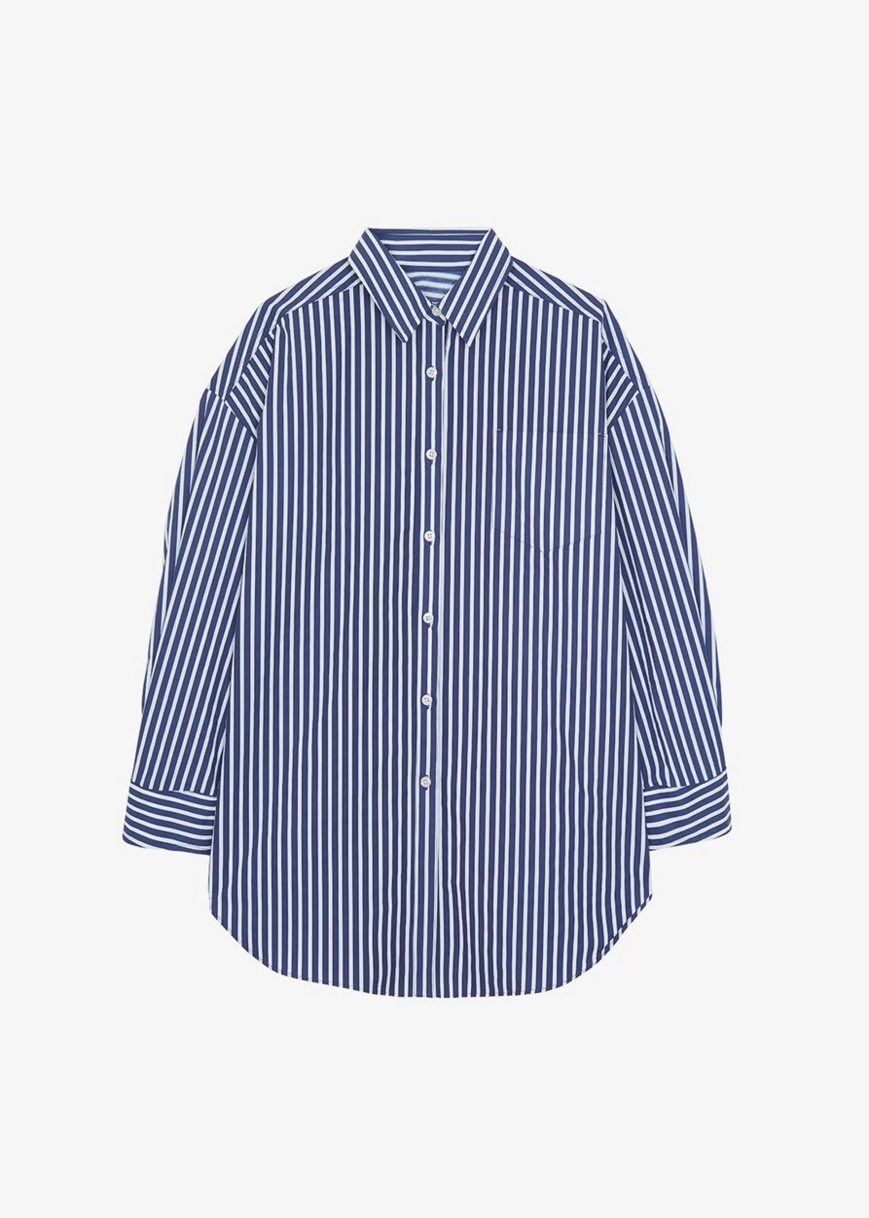 Tops | The Frankie Shop Melody Organic Cotton Shirt Navy Stripe