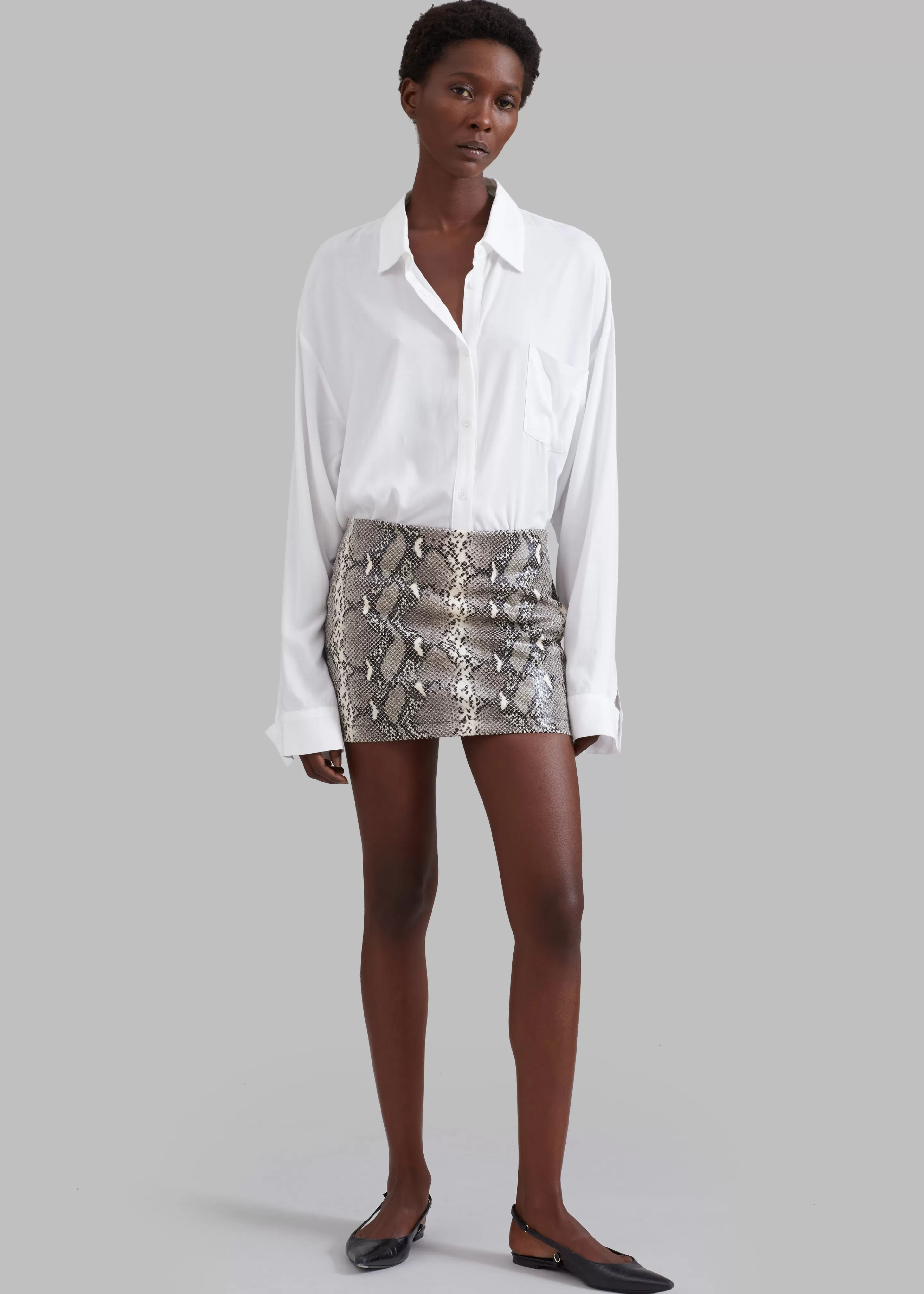 Bottoms | The Frankie Shop Nairobi Mini Skirt Grey Python