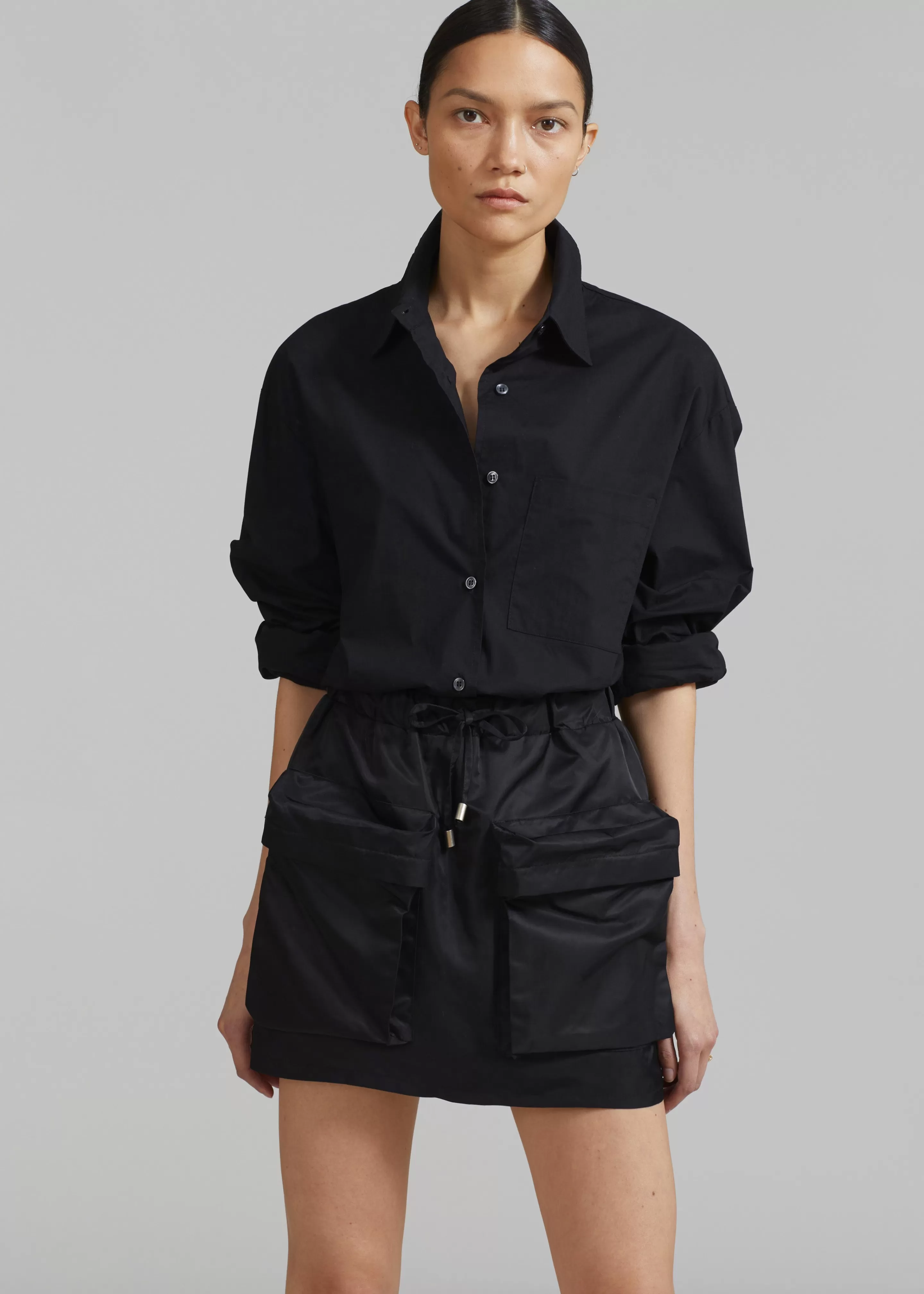 Bottoms | The Frankie Shop Neta Pocket Mini Skirt Black