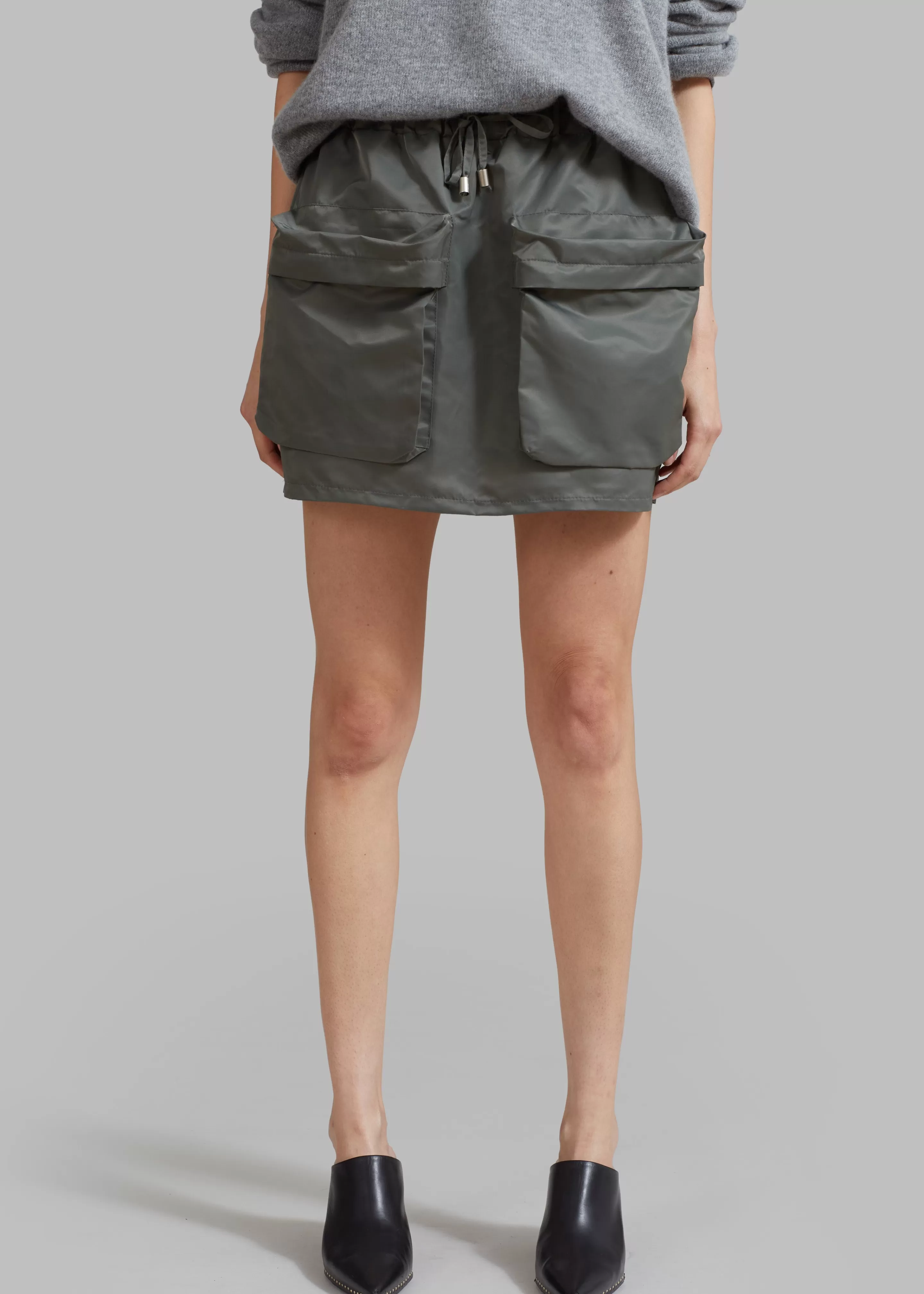 Bottoms | The Frankie Shop Neta Pocket Mini Skirt Olive