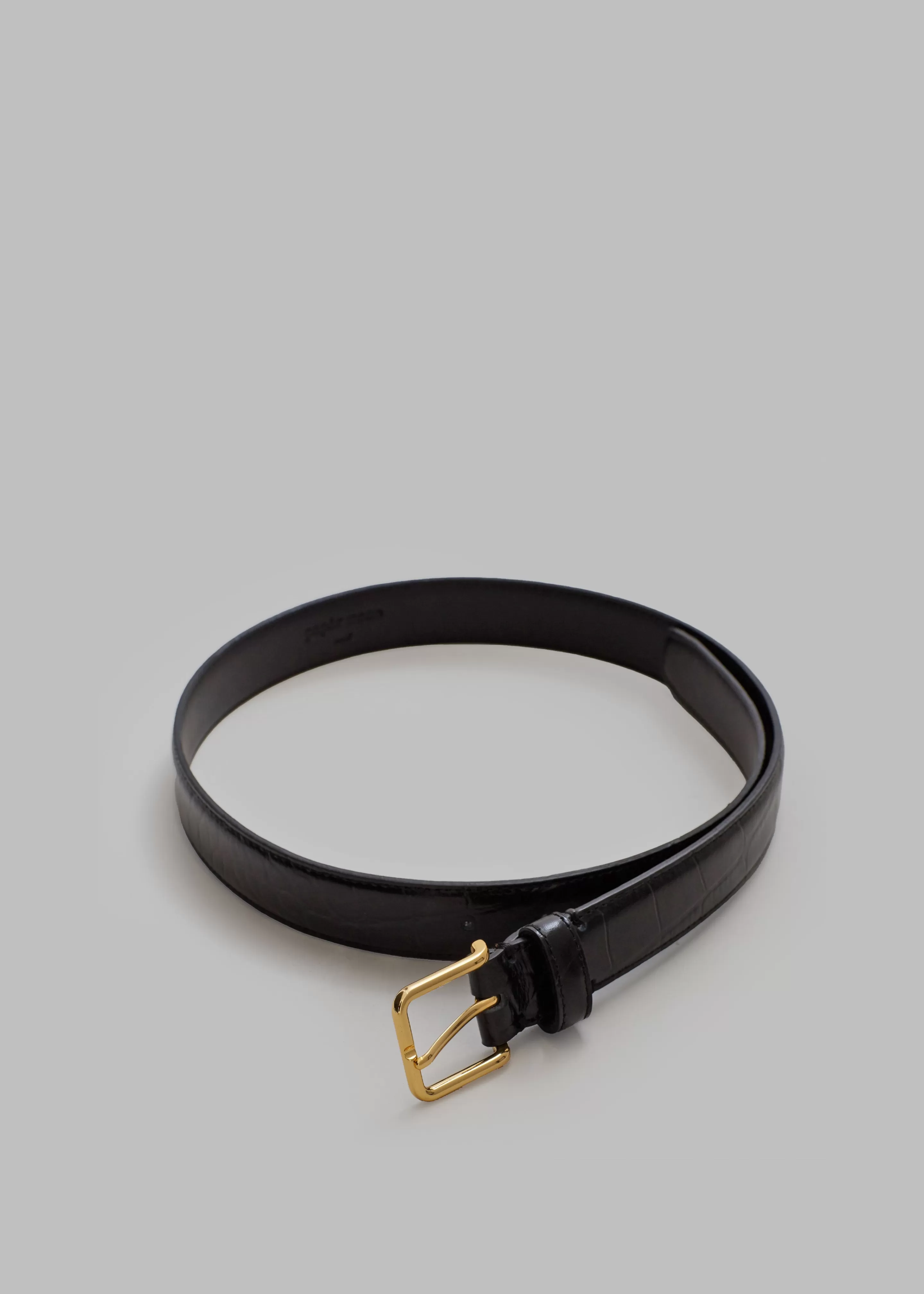 Accessories | The Frankie Shop Norin Croc-Effect Belt Black