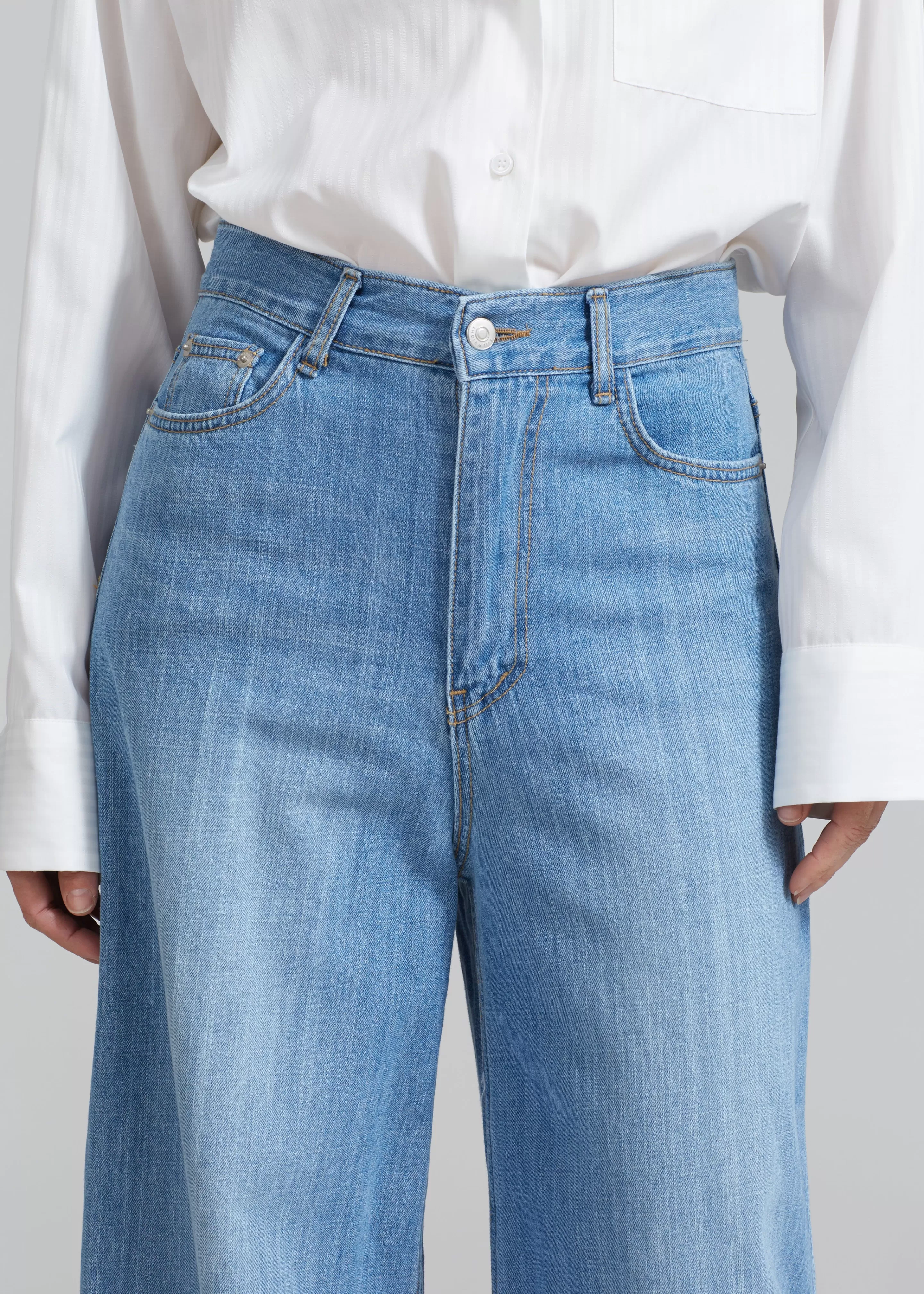 Bottoms | The Frankie Shop Odelle Wide Denim Pants Worn Wash