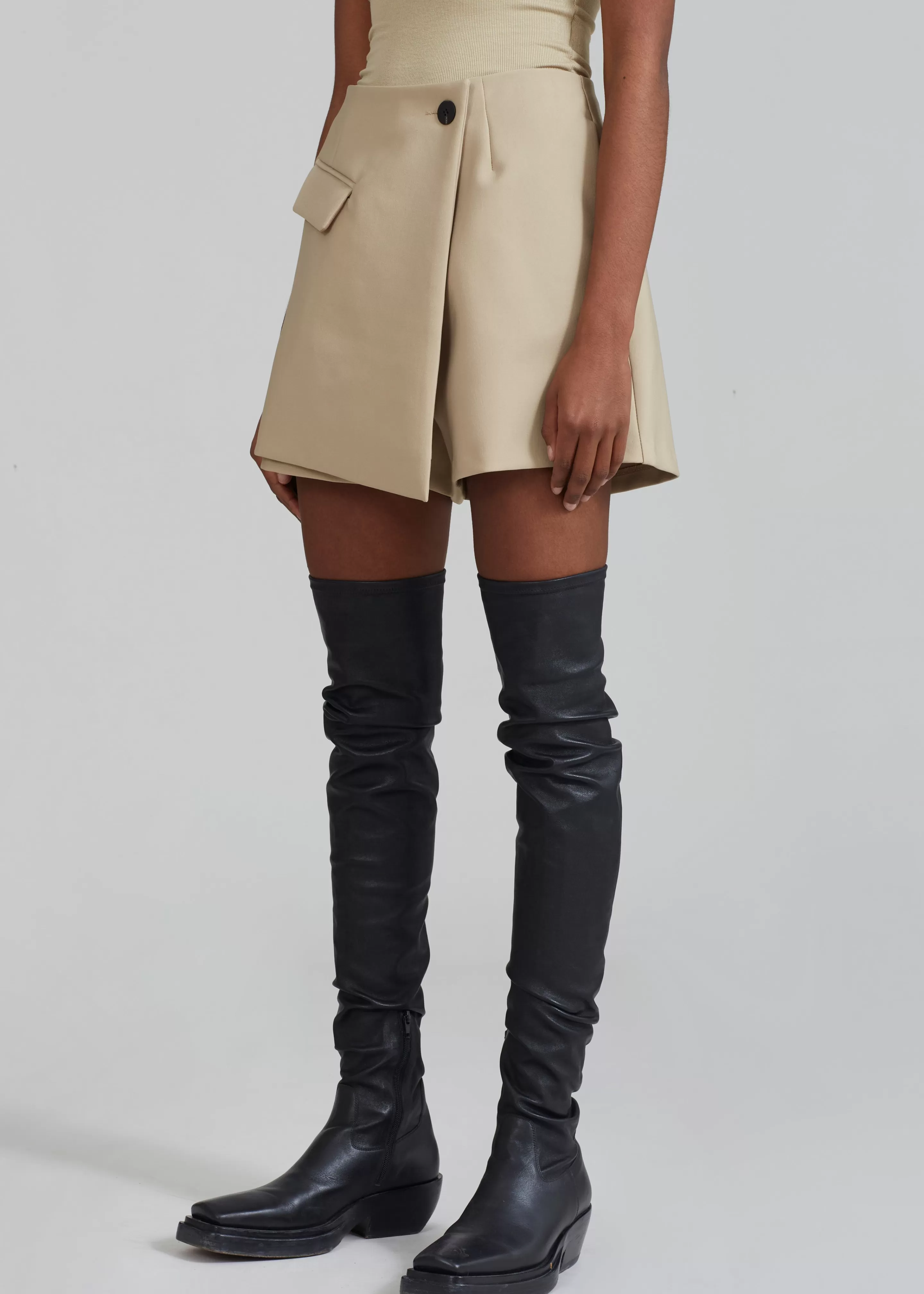 Bottoms | The Frankie Shop Paige Wrap Skort Beige