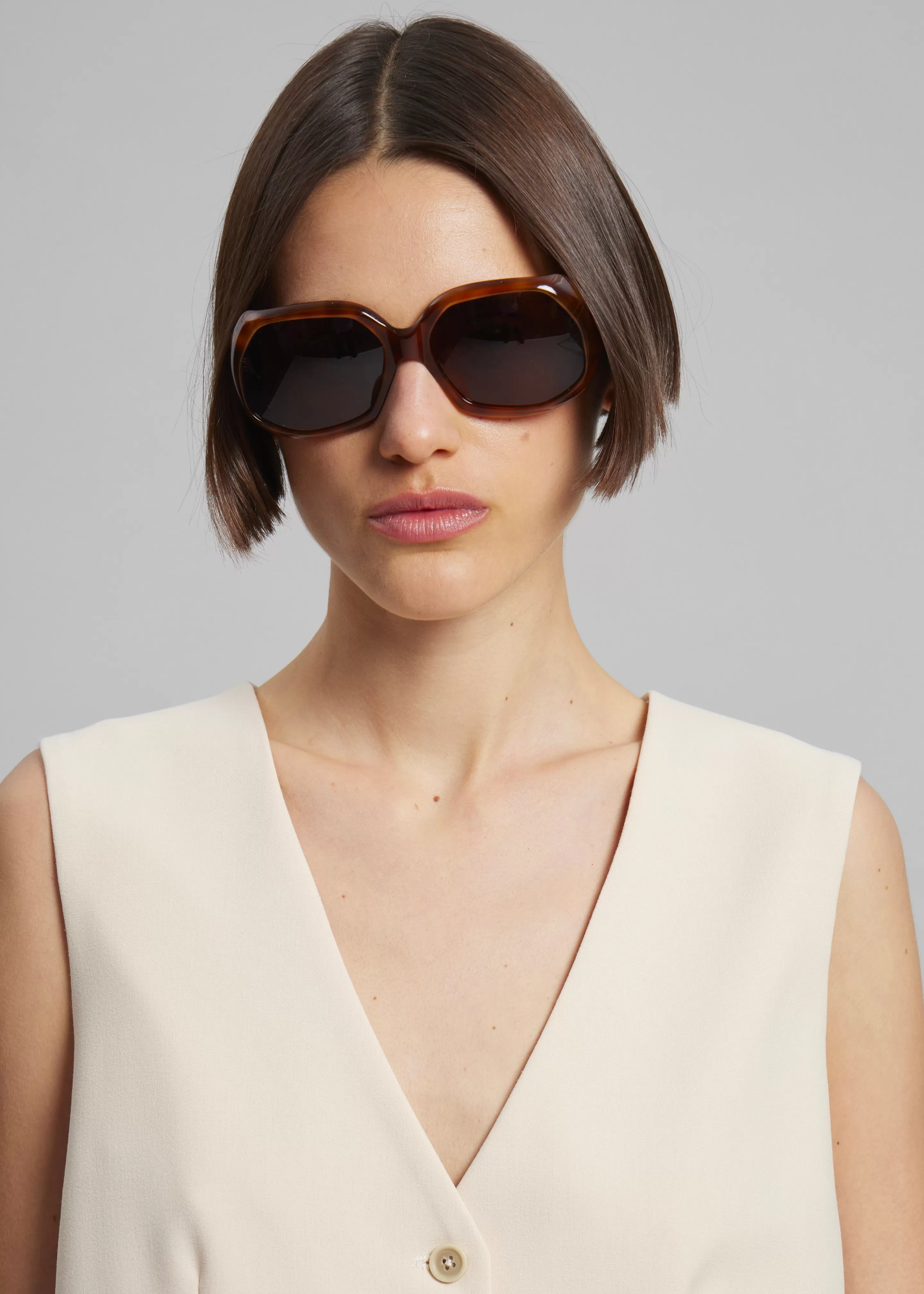 Accessories | The Frankie Shop Port Tanger Yamina Sunglasses Oliban Acetate Tobacco Lens