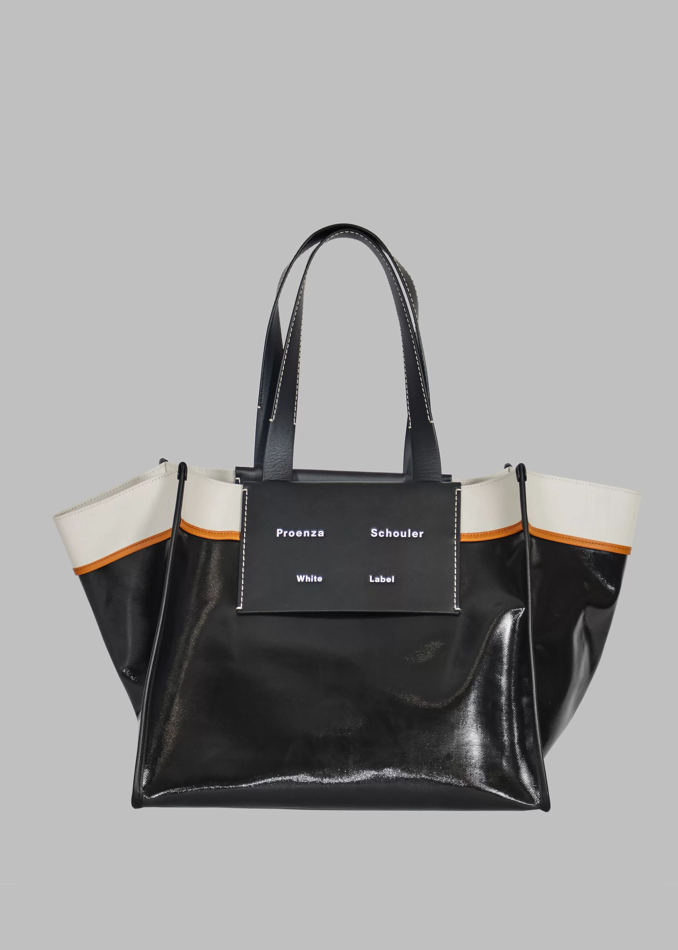 Accessories | The Frankie Shop Proenza Schouler White Label Xl Morris Coated Canvas Tote Black