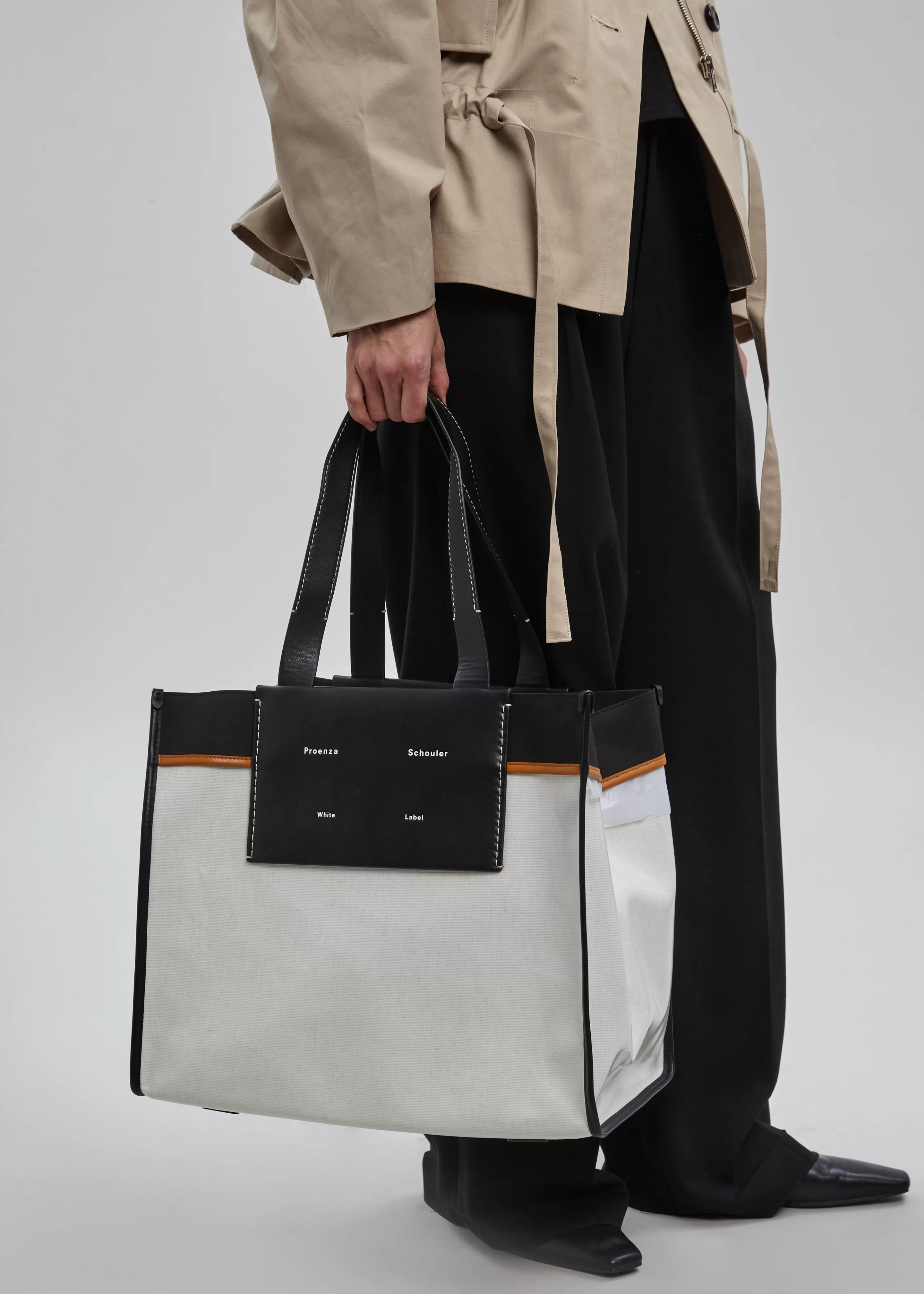 Accessories | The Frankie Shop Proenza Schouler White Label Xl Morris Coated Canvas Tote Off White