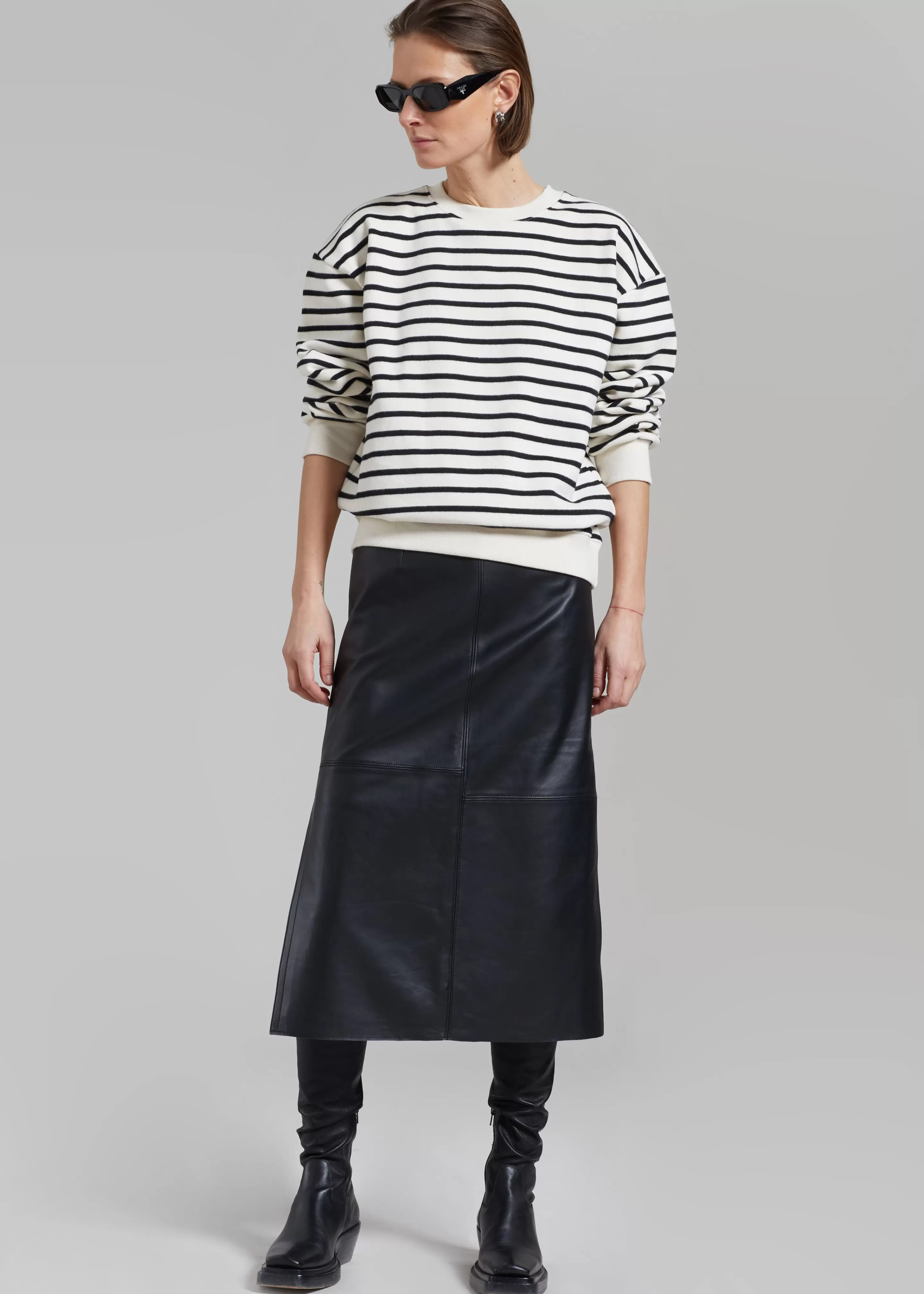 Tops | The Frankie Shop Saint Stripe Sweater Black/White Stripe