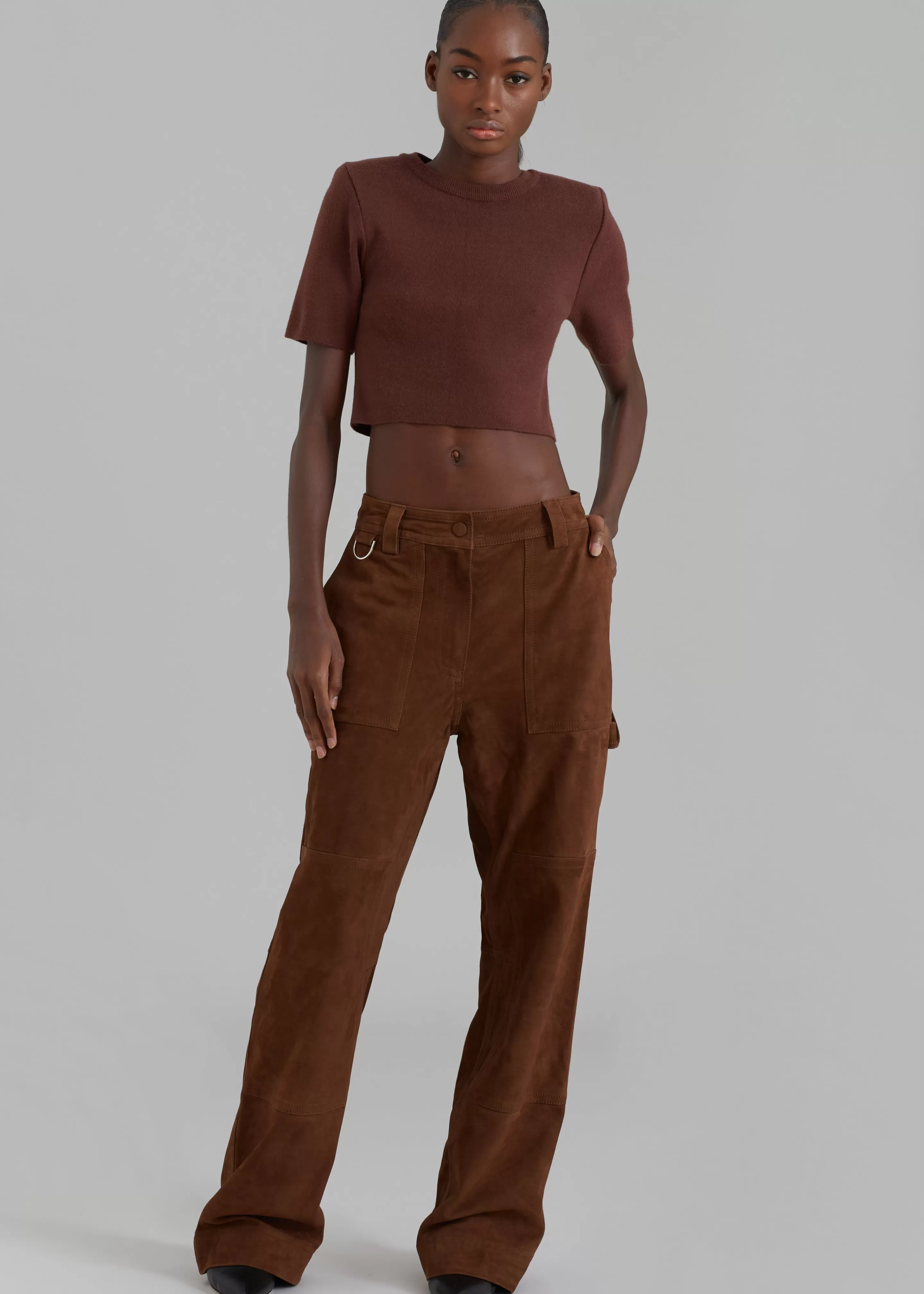 Bottoms | The Frankie Shop Saks Potts Rose Pants Chocolate