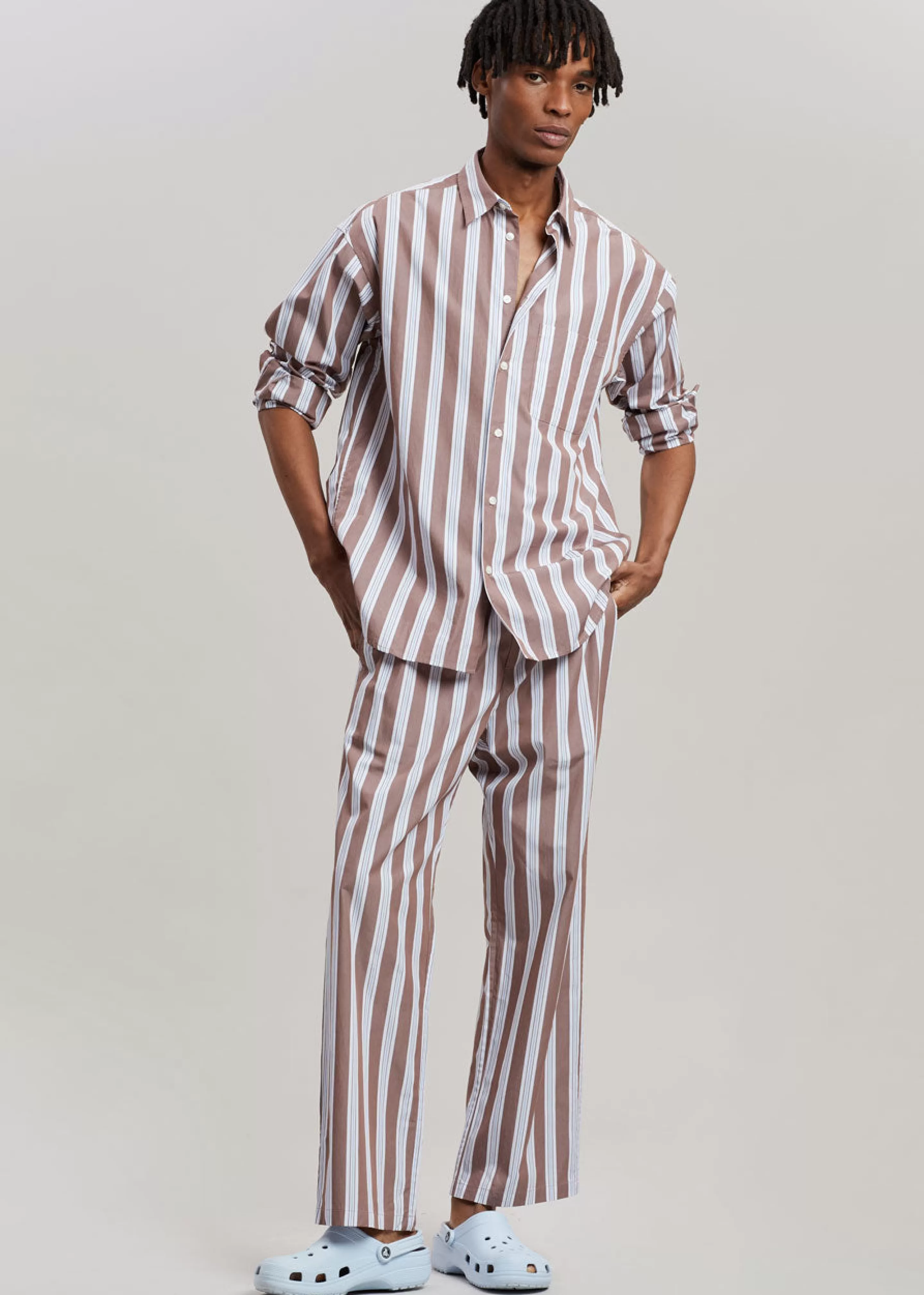 Tops | The Frankie Shop Samsoe & Samsoe Marley Shirt Brown Stripe