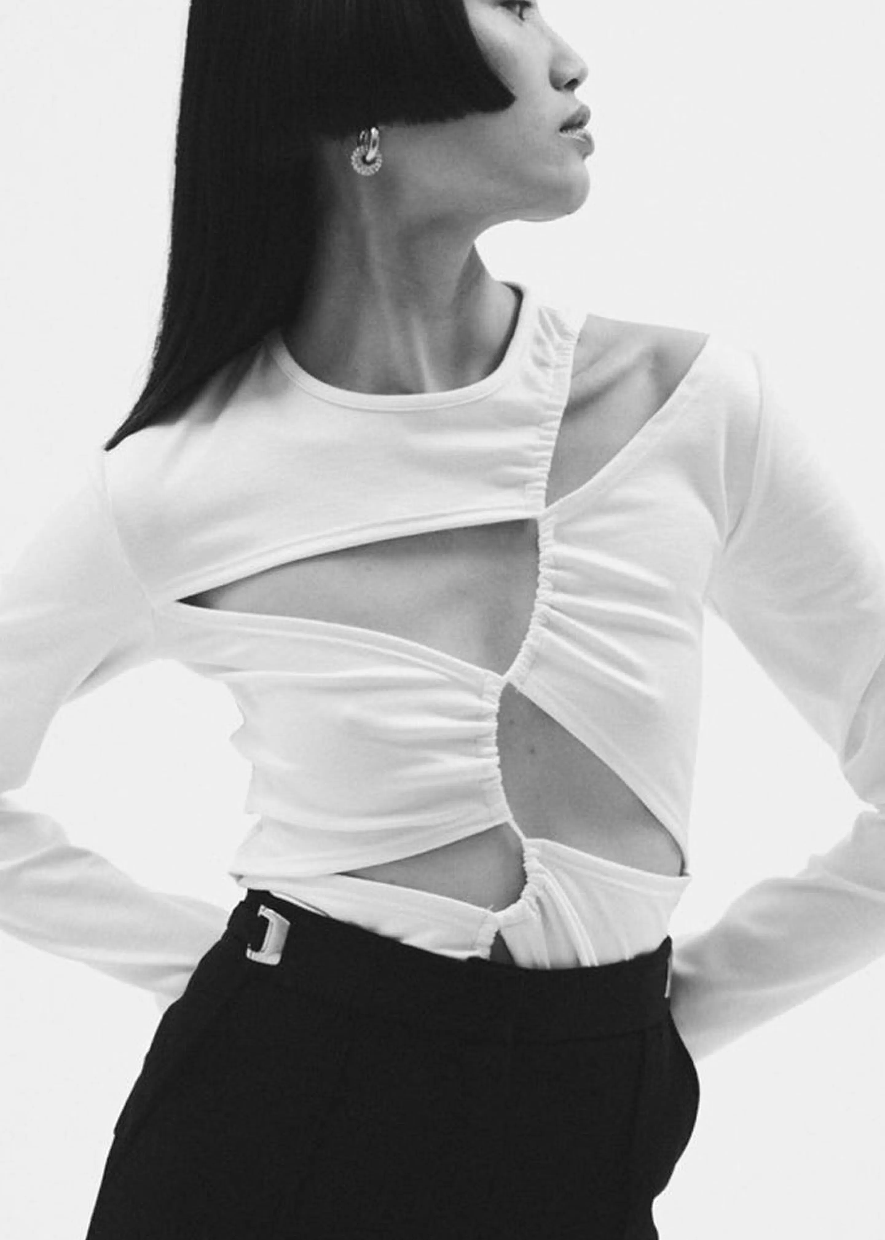 Tops | The Frankie Shop Sid Neigum Tension Cutout Top Cream