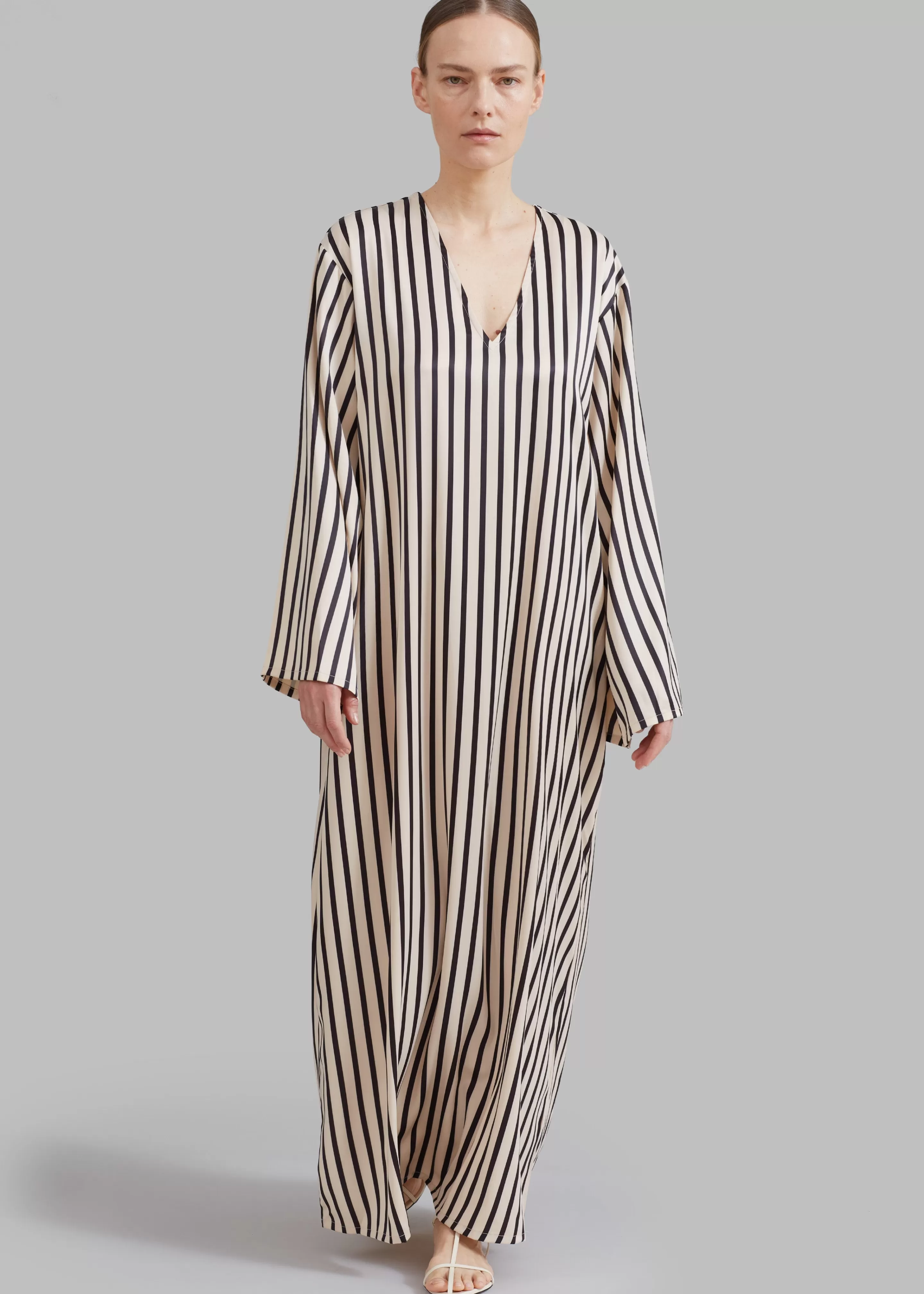 Dresses | The Frankie Shop Solaqua The Resort Dress Ecru With Black Stripes