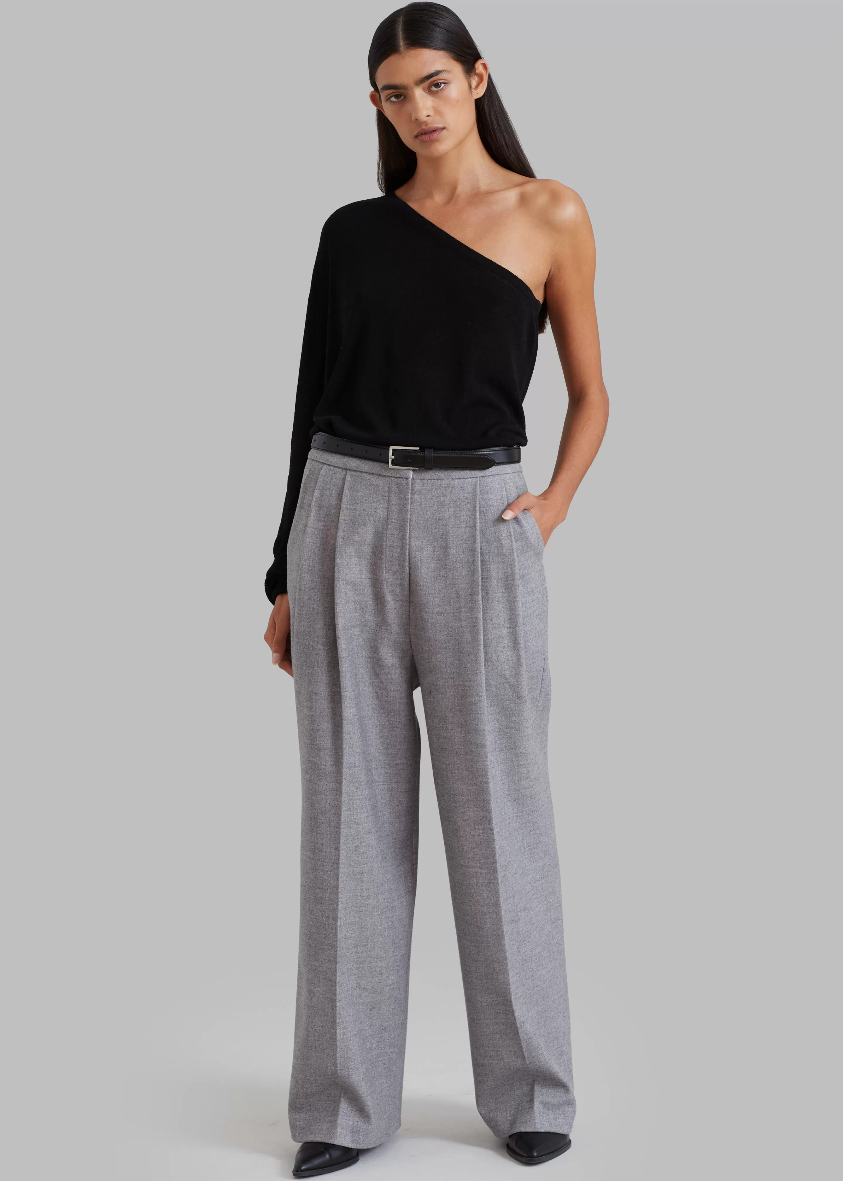 Bottoms | The Frankie Shop Stine Pintuck Pants Grey