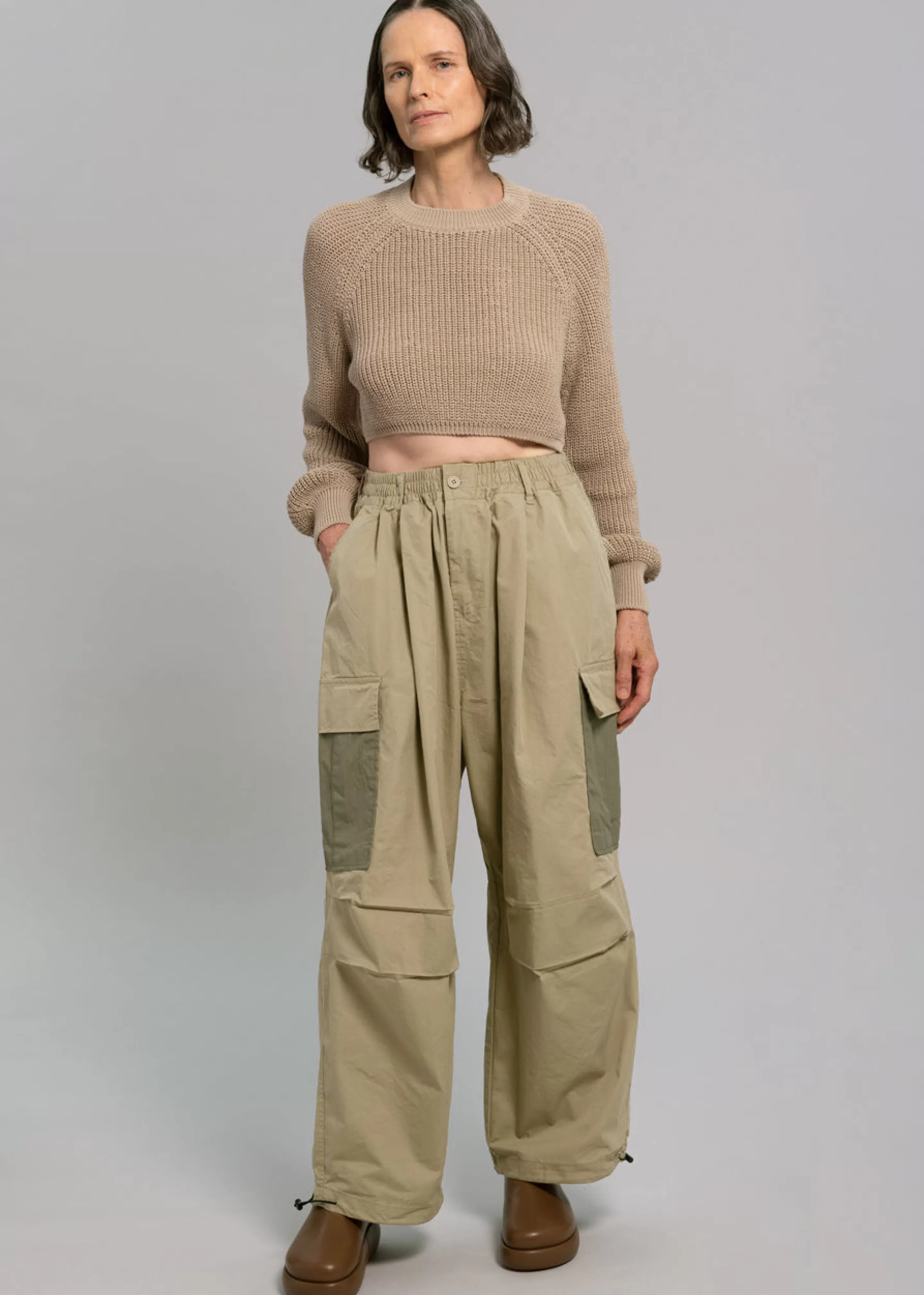 Bottoms | The Frankie Shop Stu Colorblock Cargo Pants Beige Combo