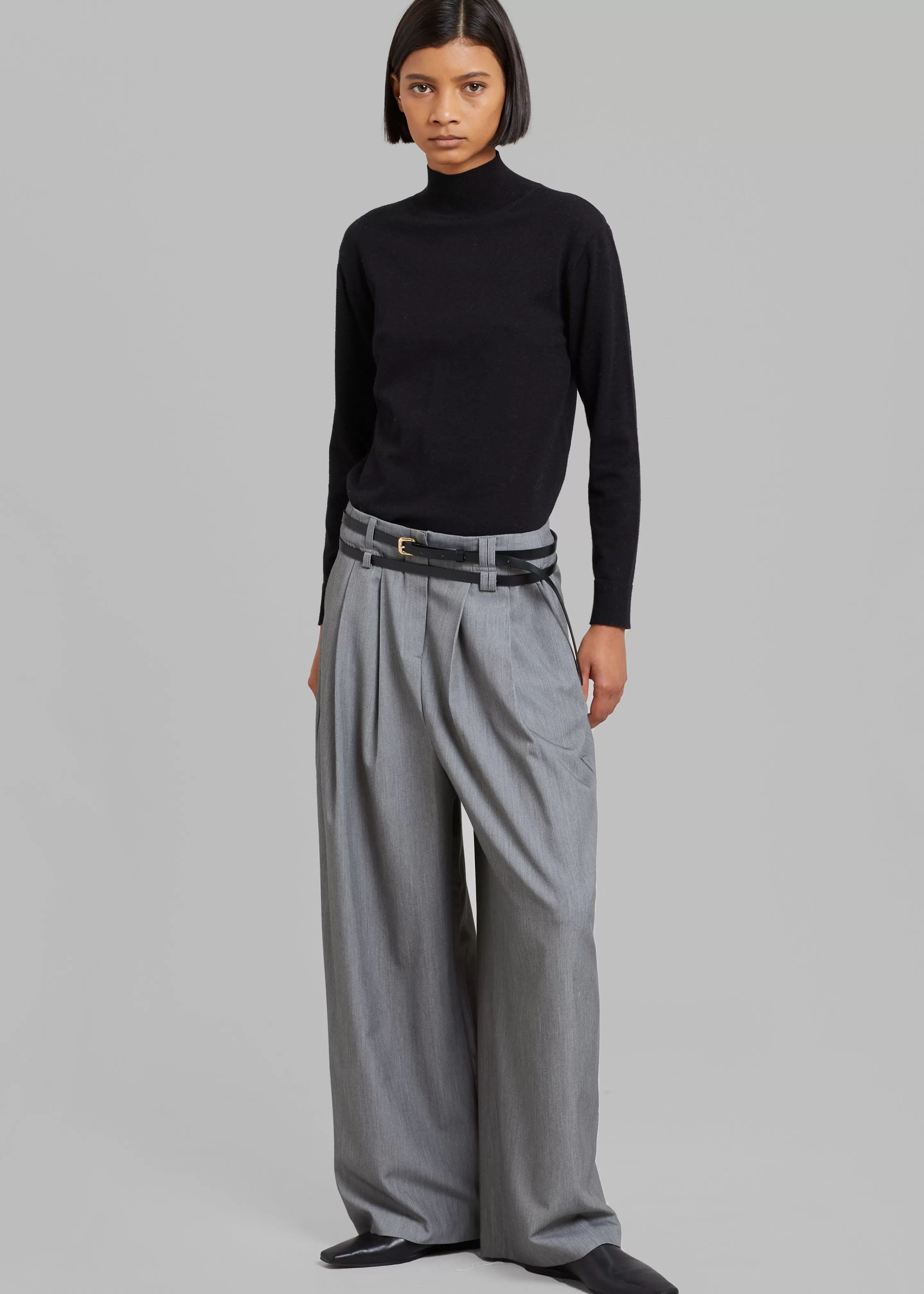 Bottoms | The Frankie Shop Tammi Wide Pants Grey