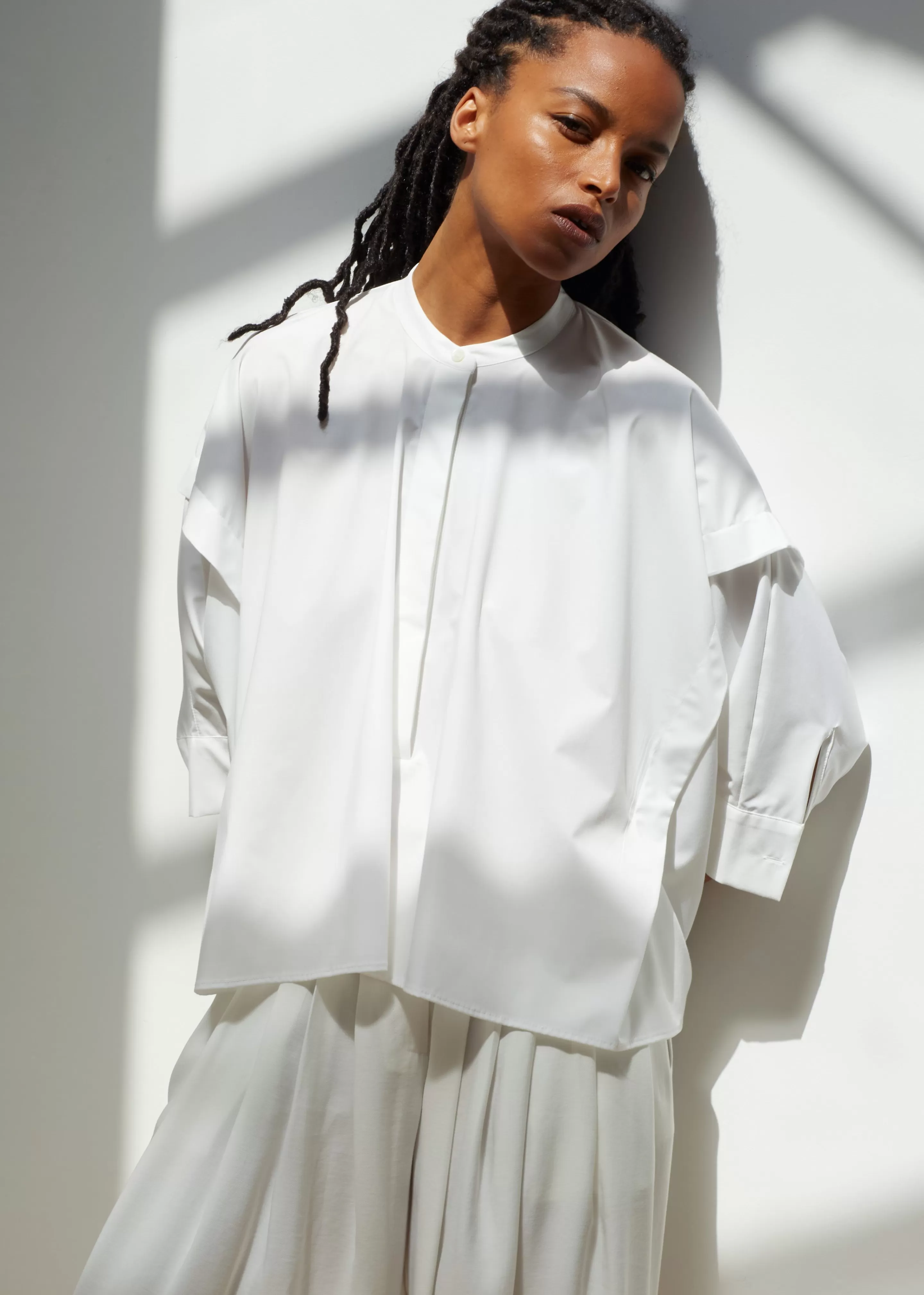 Tops | The Frankie Shop Tegan Cape Blouse White