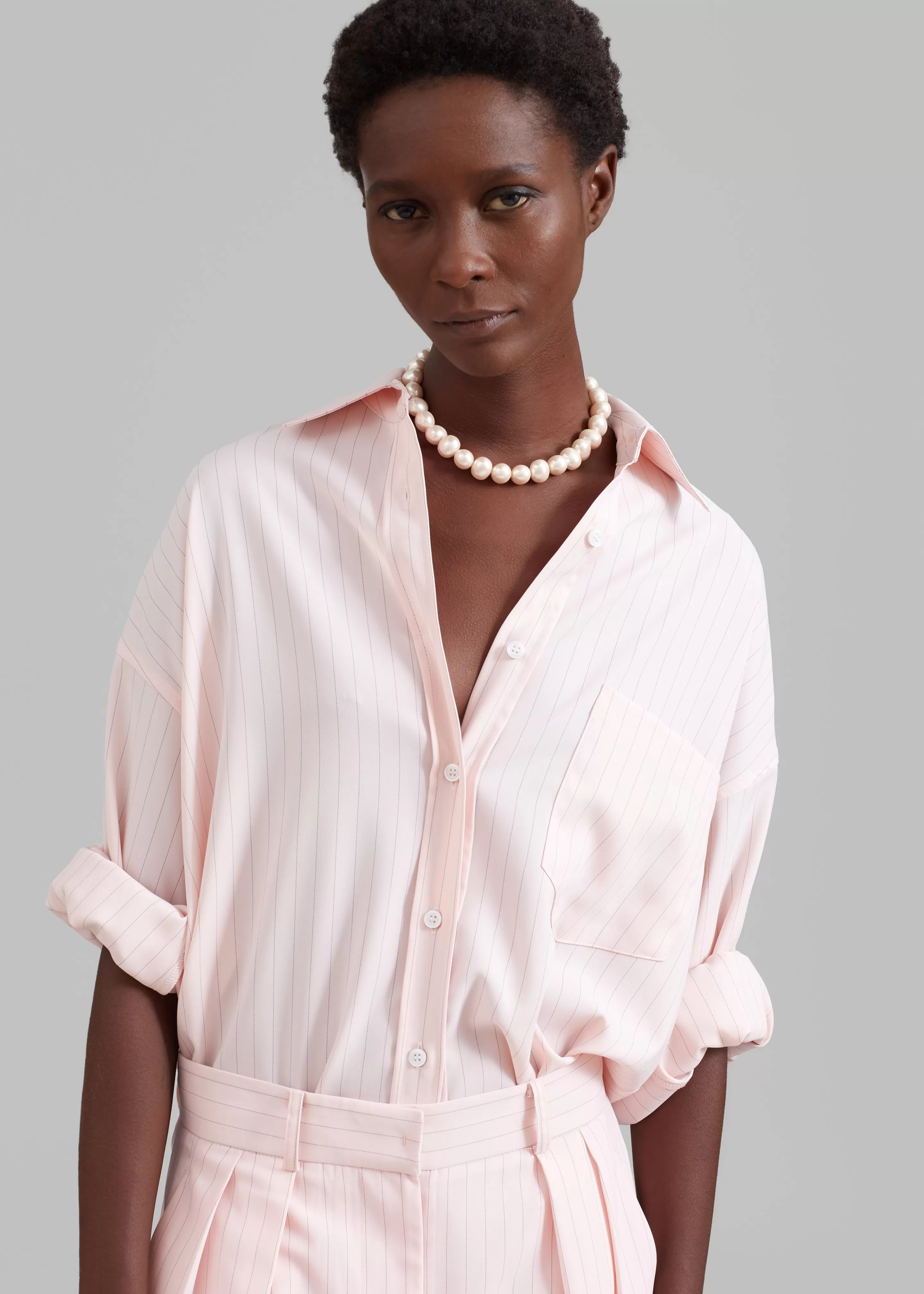 Accessories | The Frankie Shop Tess Pearl Necklace Pink