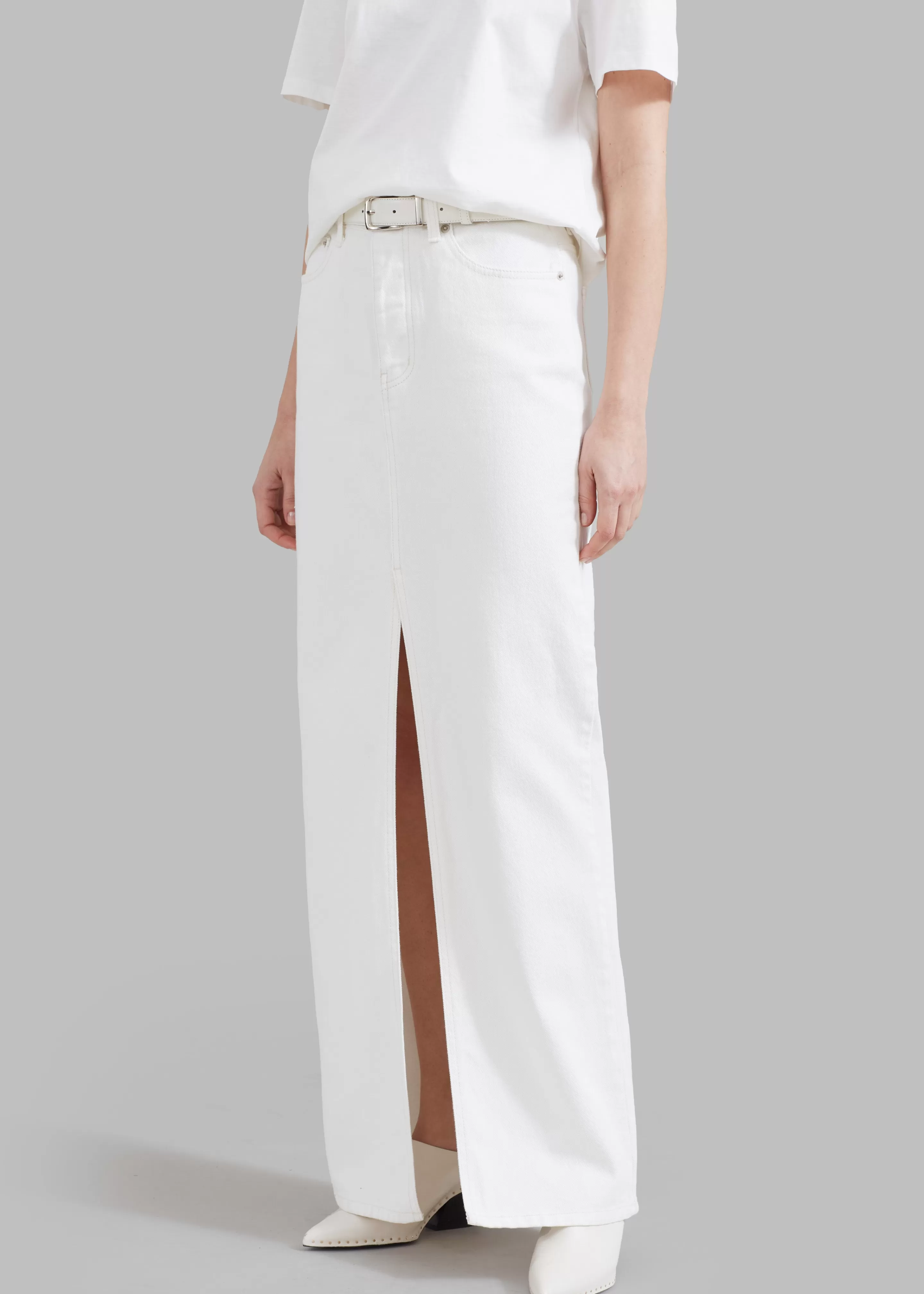 Bottoms | The Frankie Shop Texas Denim Pencil Skirt Off White