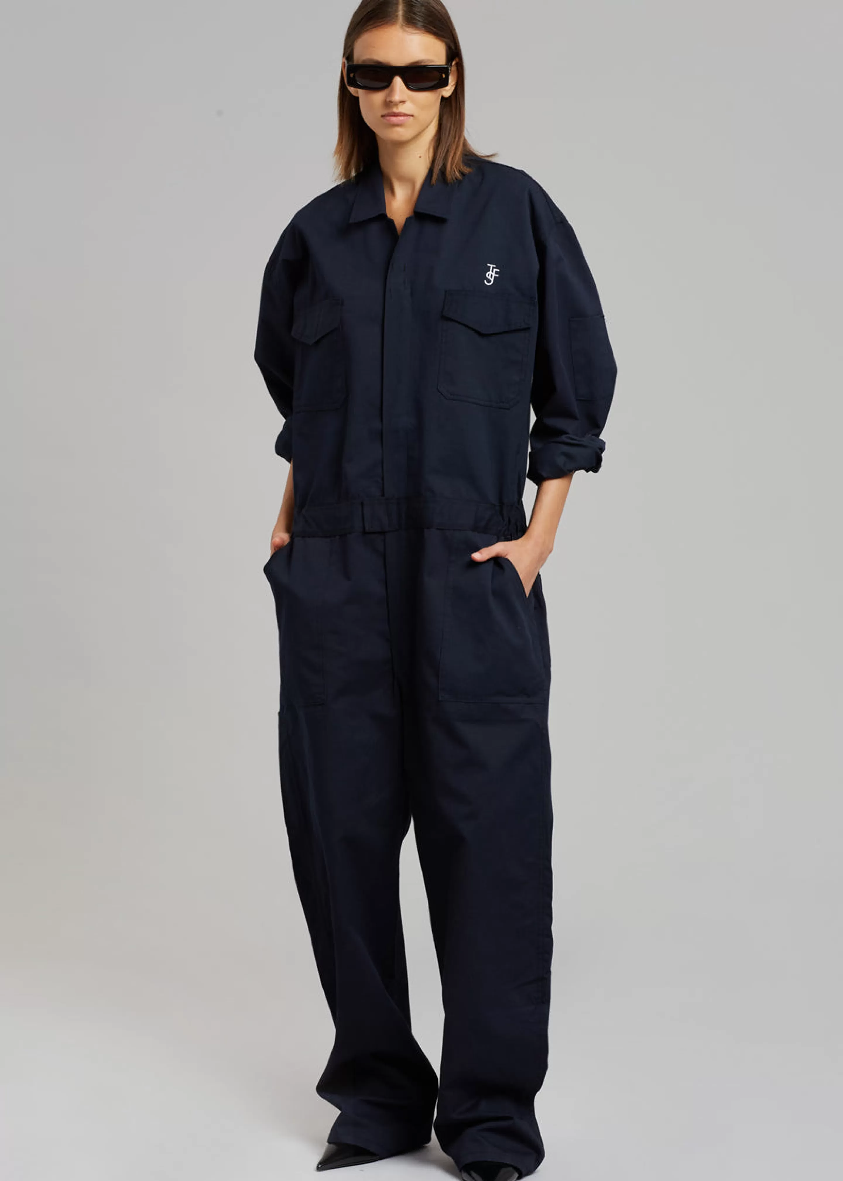 Jumpsuits | The Frankie Shop Tfs Oversized Boiler Suit Navy