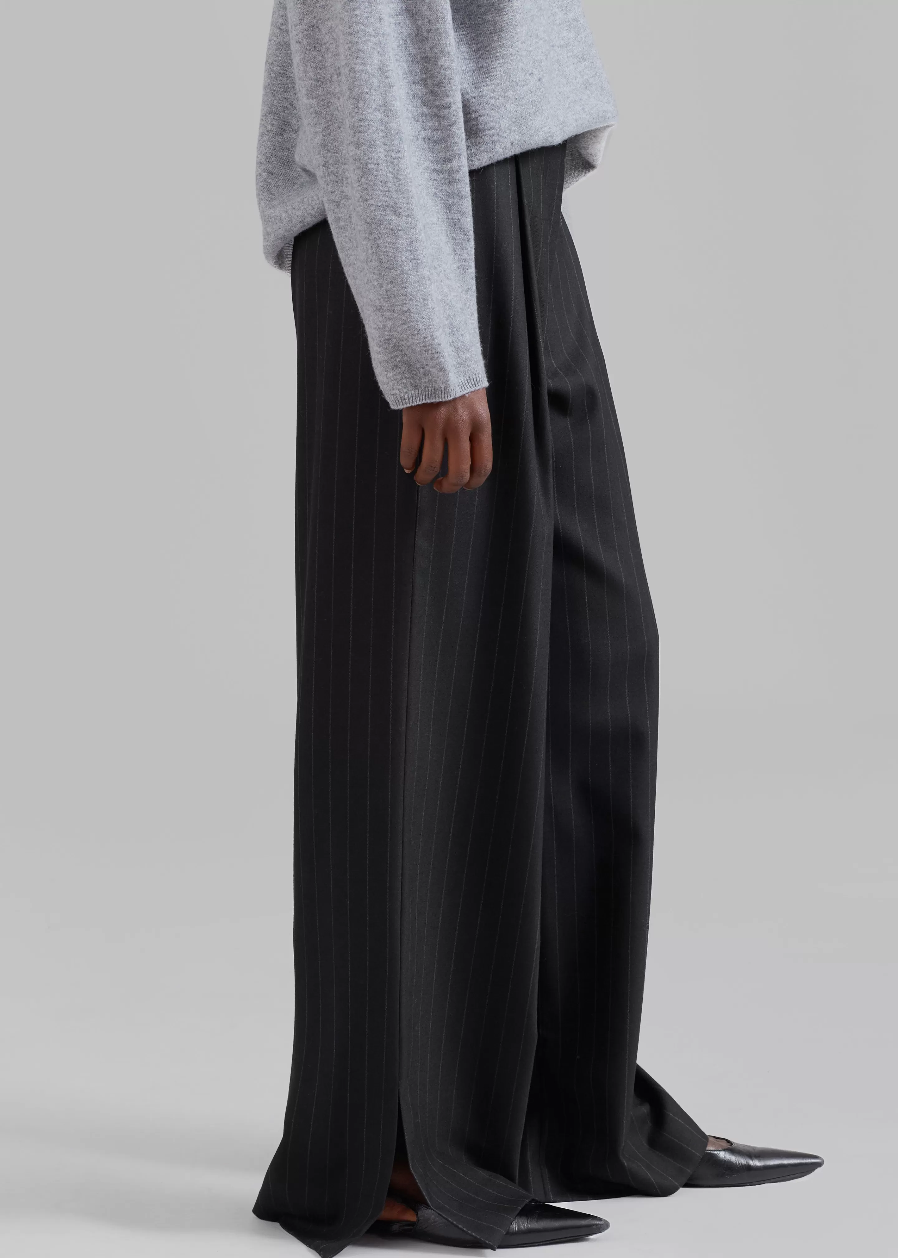 Bottoms | The Frankie Shop The Garment Chicago Pants Black Pinstripe