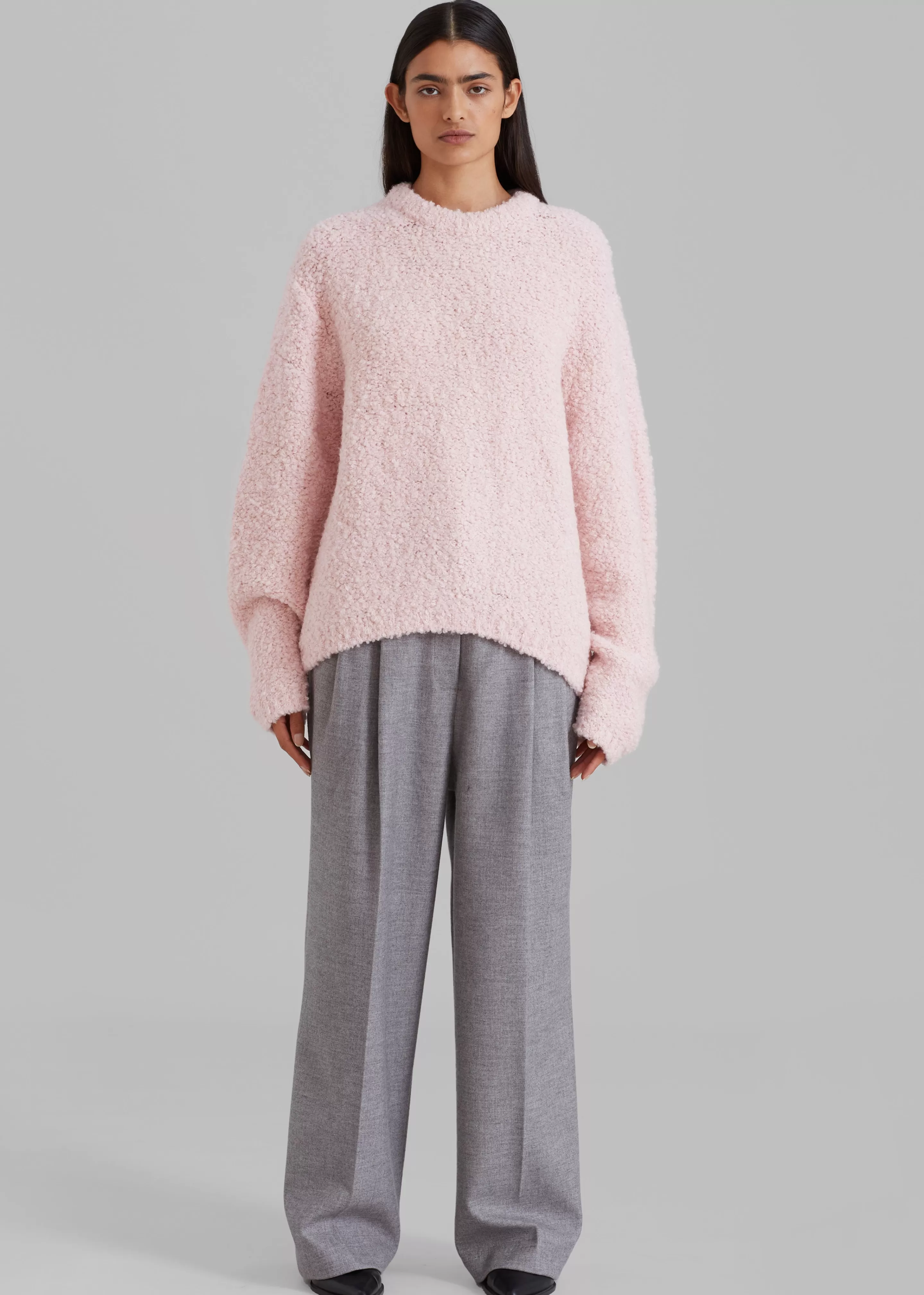 Knitwear | The Frankie Shop Vilo Boucle Sweater Pink